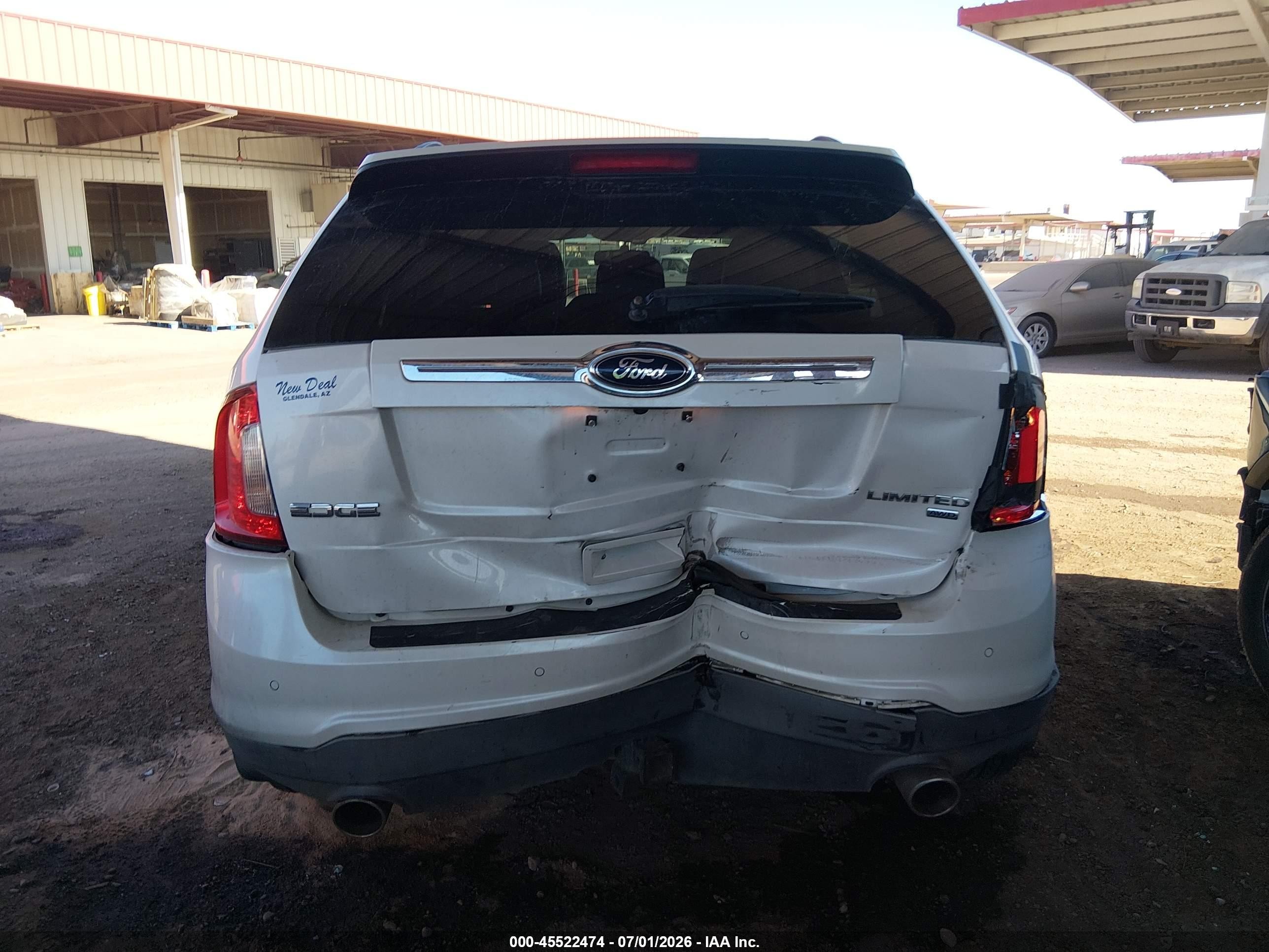 2013 Ford Edge Limited White vin: 2FMDK4KC8DBA80724