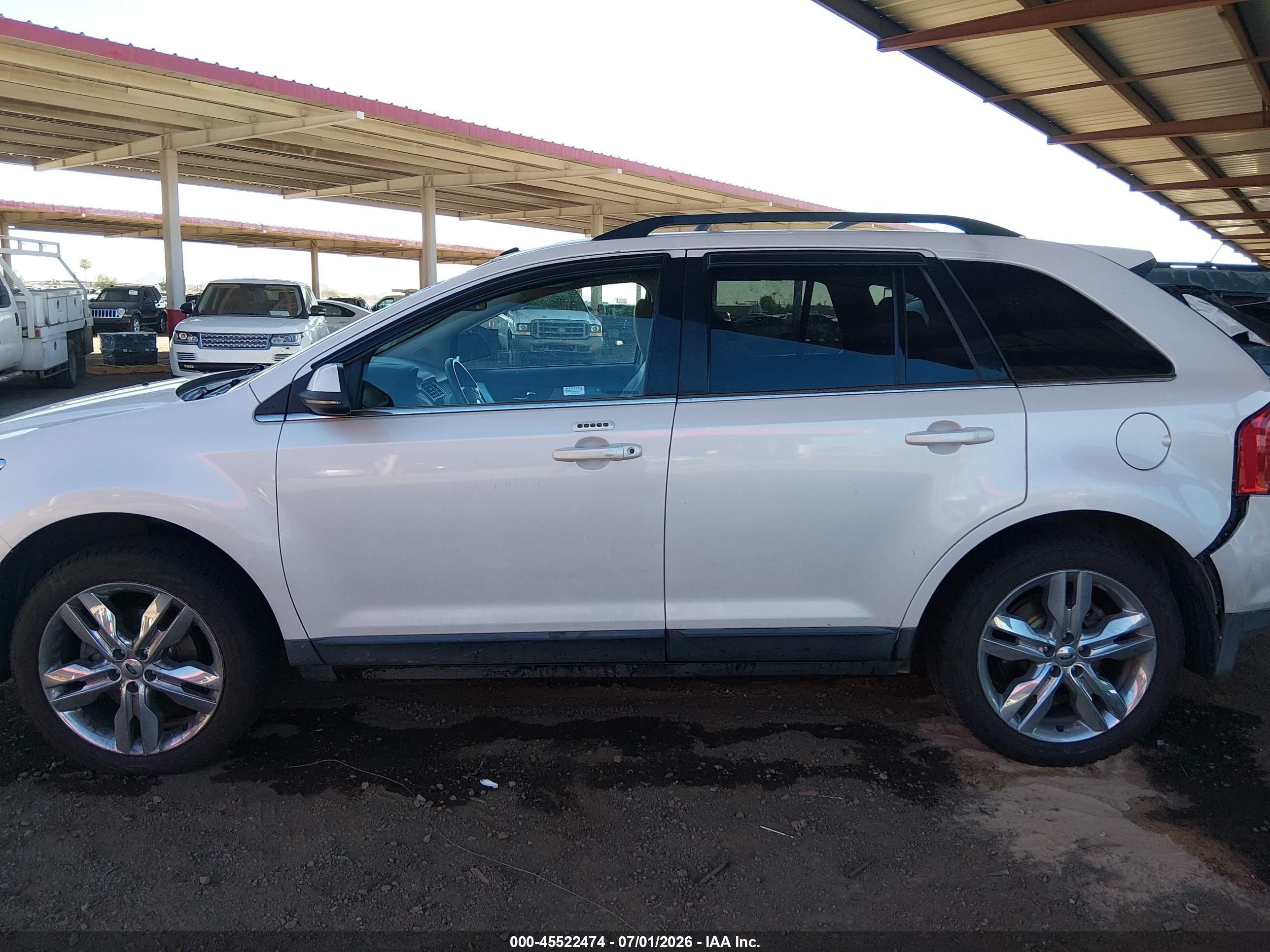 2013 Ford Edge Limited White vin: 2FMDK4KC8DBA80724