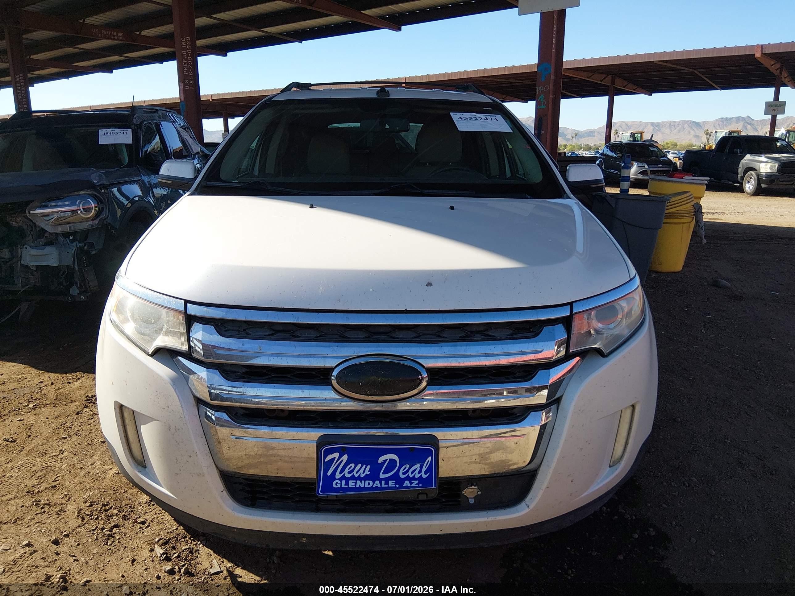 2013 Ford Edge Limited White vin: 2FMDK4KC8DBA80724