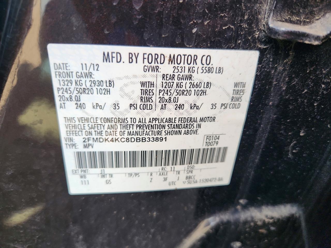 2013 Ford Edge Limited Black vin: 2FMDK4KC8DBB33891