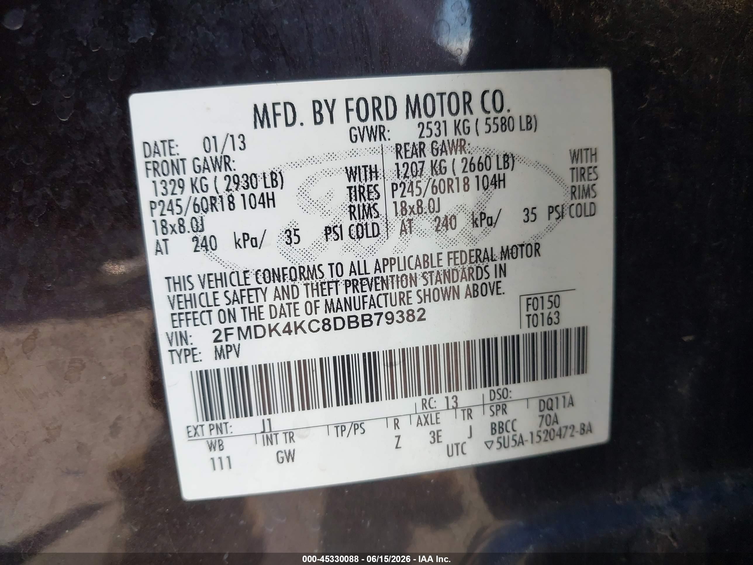 2013 Ford Edge Limited Black vin: 2FMDK4KC8DBB79382