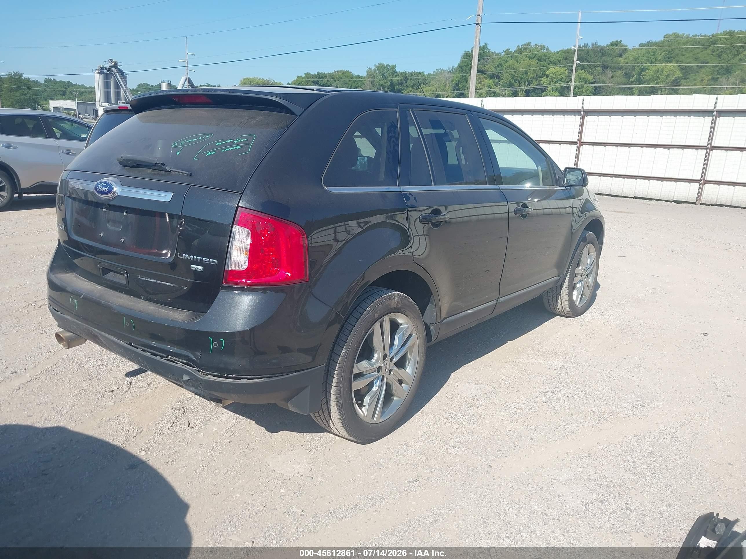 2013 Ford Edge Limited Black vin: 2FMDK4KC8DBB82816
