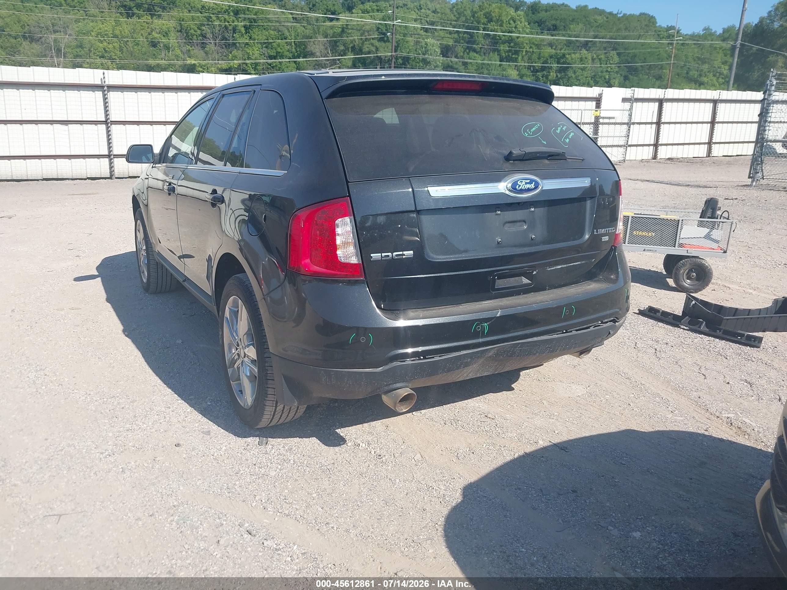 2013 Ford Edge Limited Black vin: 2FMDK4KC8DBB82816