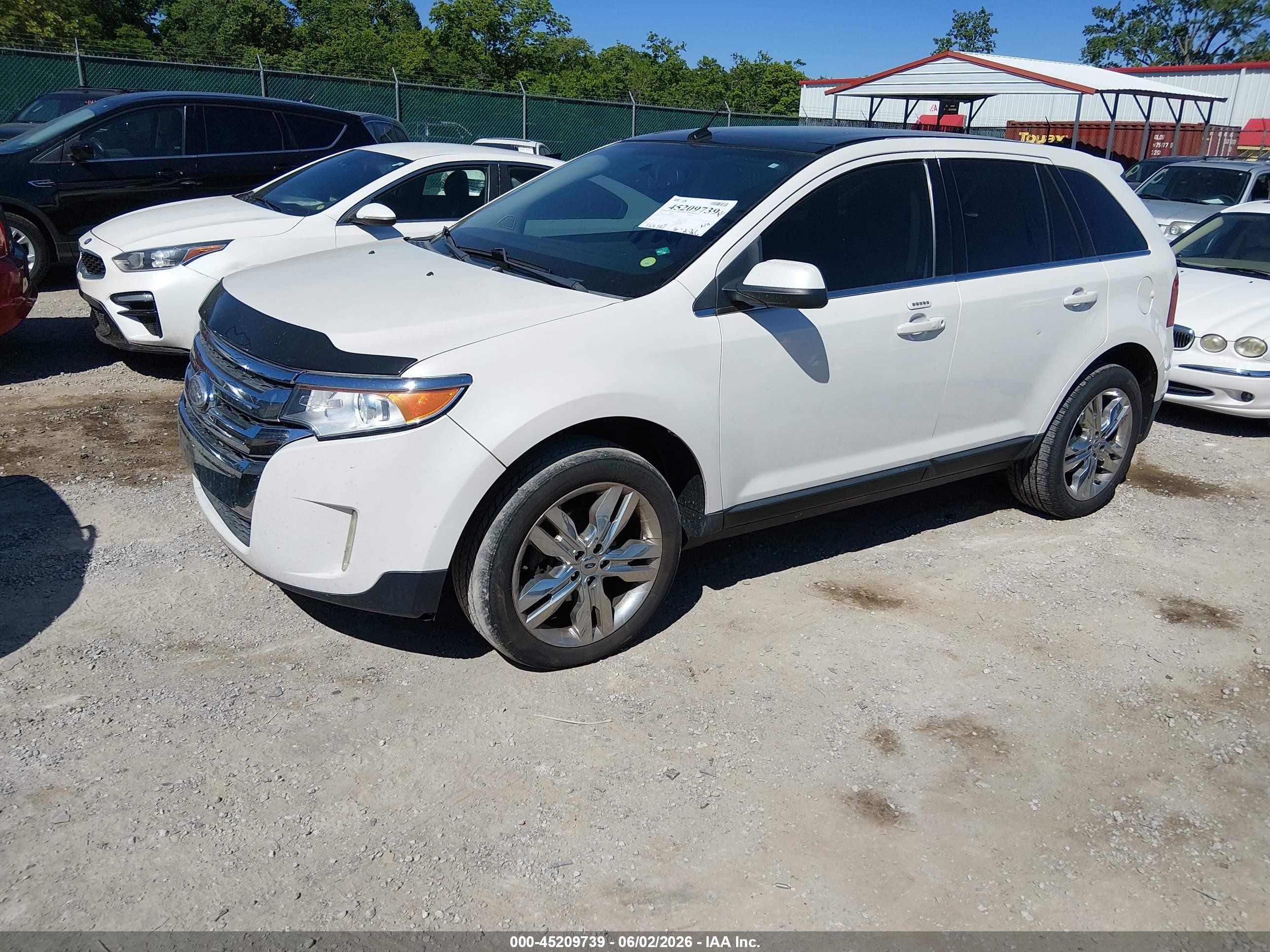 2013 Ford Edge Limited White vin: 2FMDK4KC8DBC60740