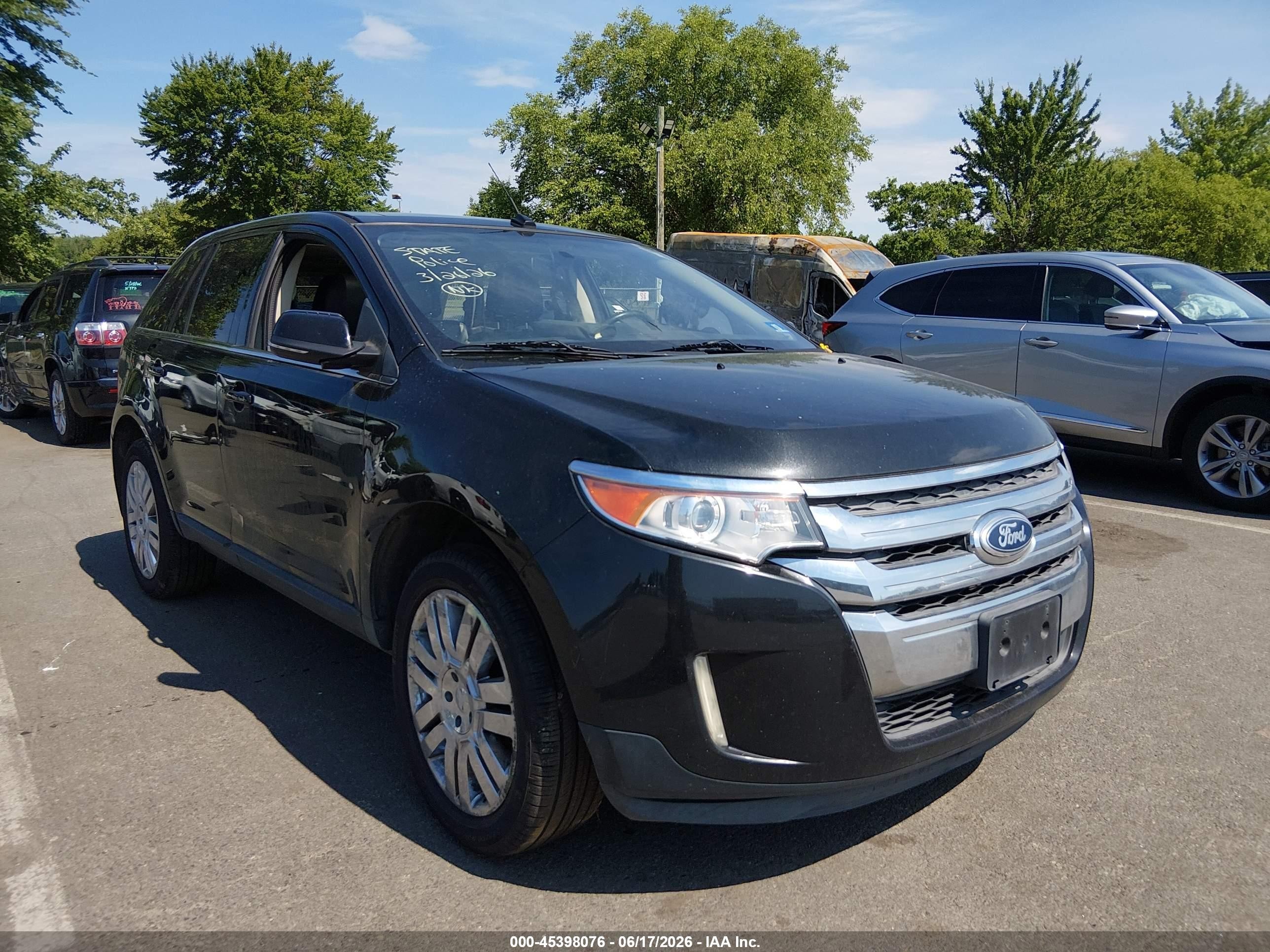 2014 Ford Edge Limited Black vin: 2FMDK4KC8EBA49135