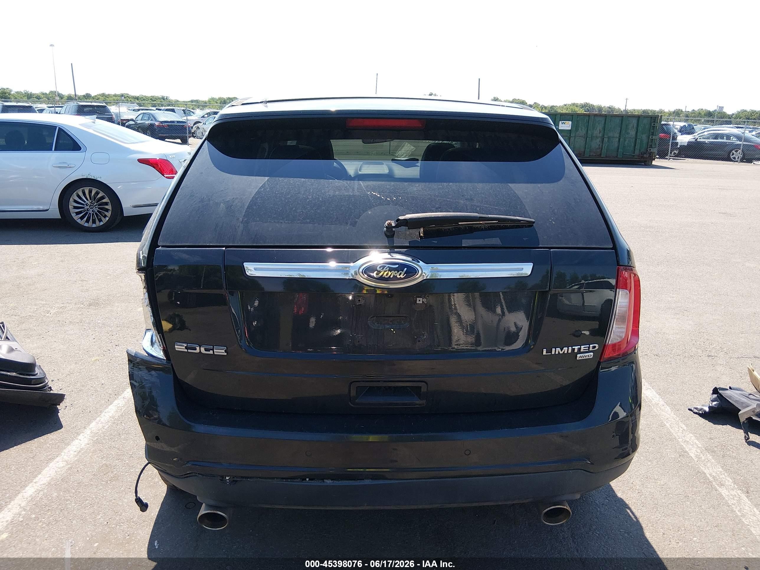 2014 Ford Edge Limited Black vin: 2FMDK4KC8EBA49135