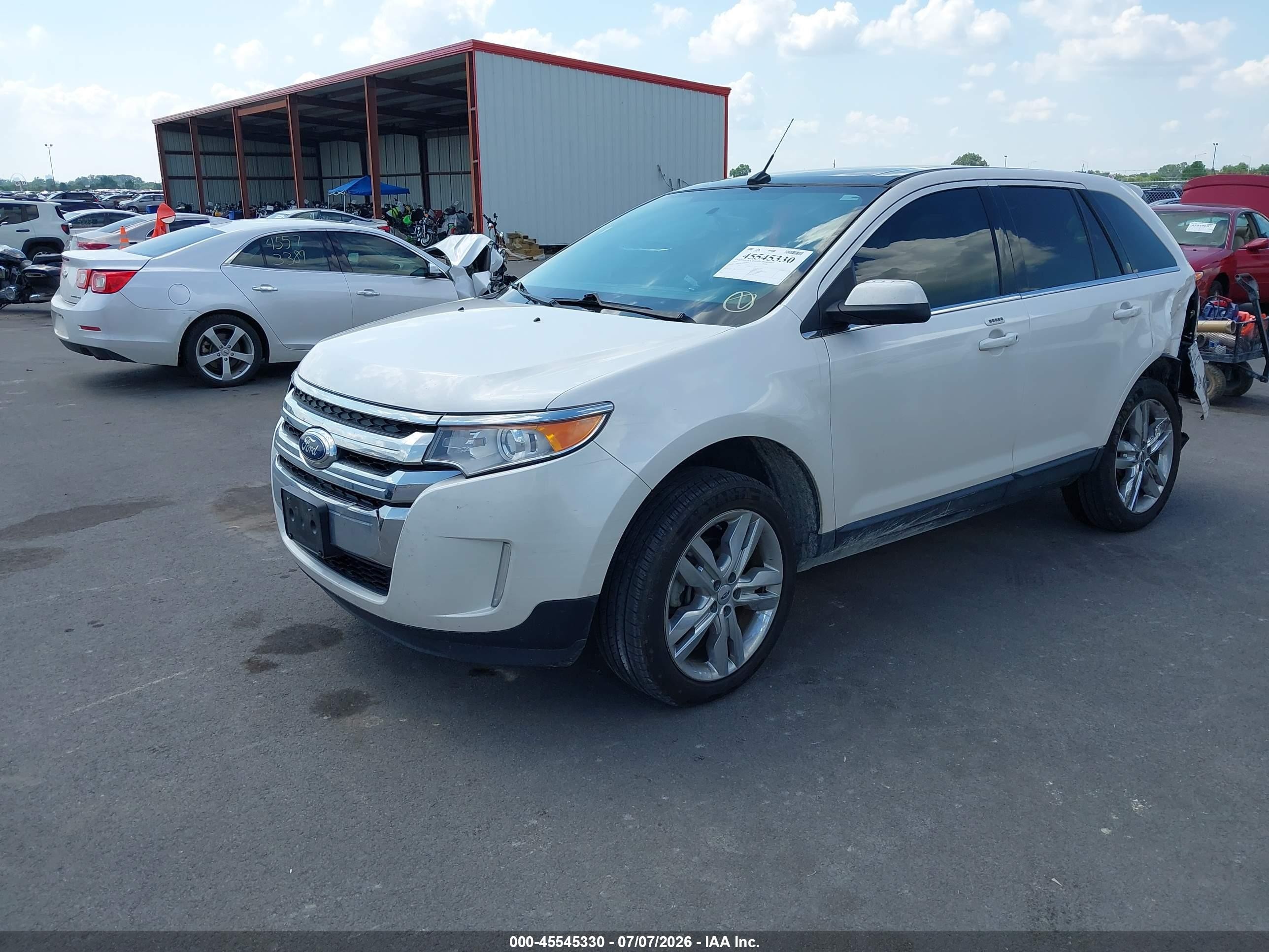 2014 Ford Edge Limited Белый vin: 2FMDK4KC8EBB13125