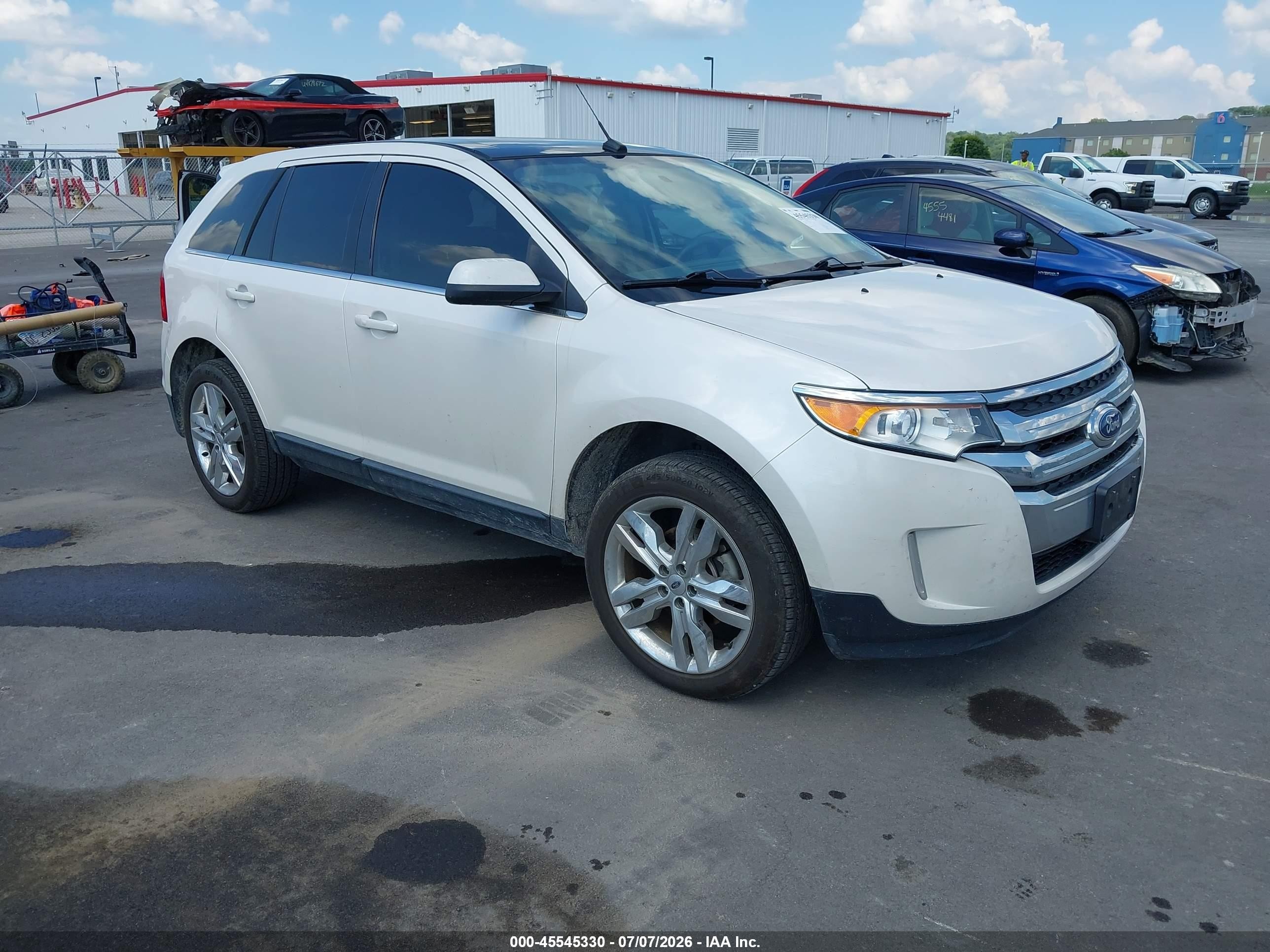 2014 Ford Edge Limited White vin: 2FMDK4KC8EBB13125