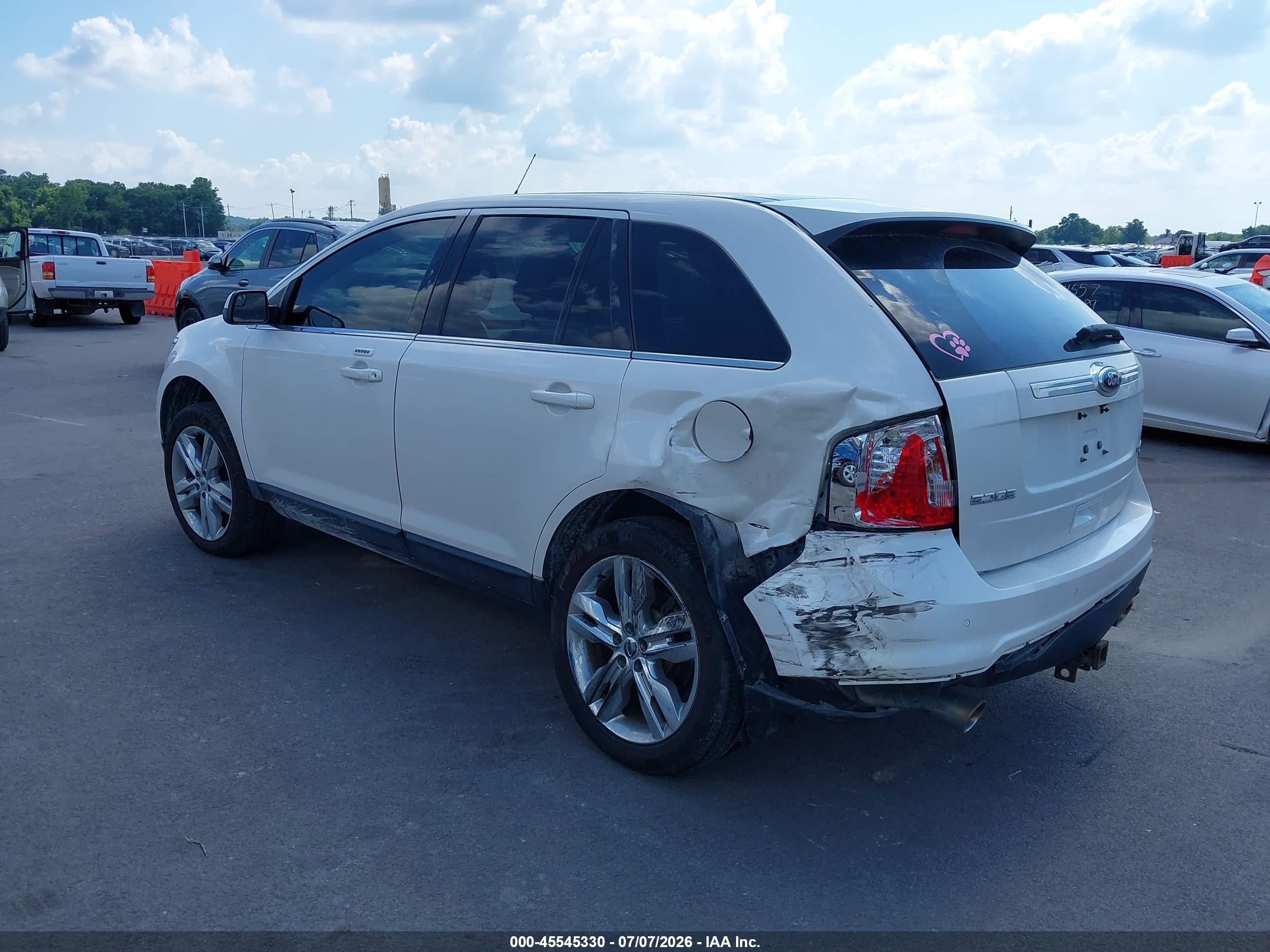2014 Ford Edge Limited Белый vin: 2FMDK4KC8EBB13125