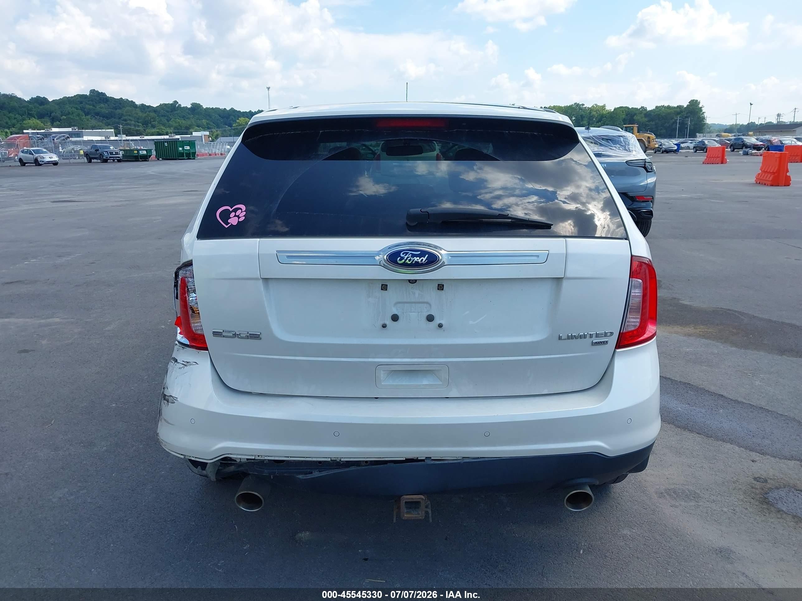 2014 Ford Edge Limited Белый vin: 2FMDK4KC8EBB13125