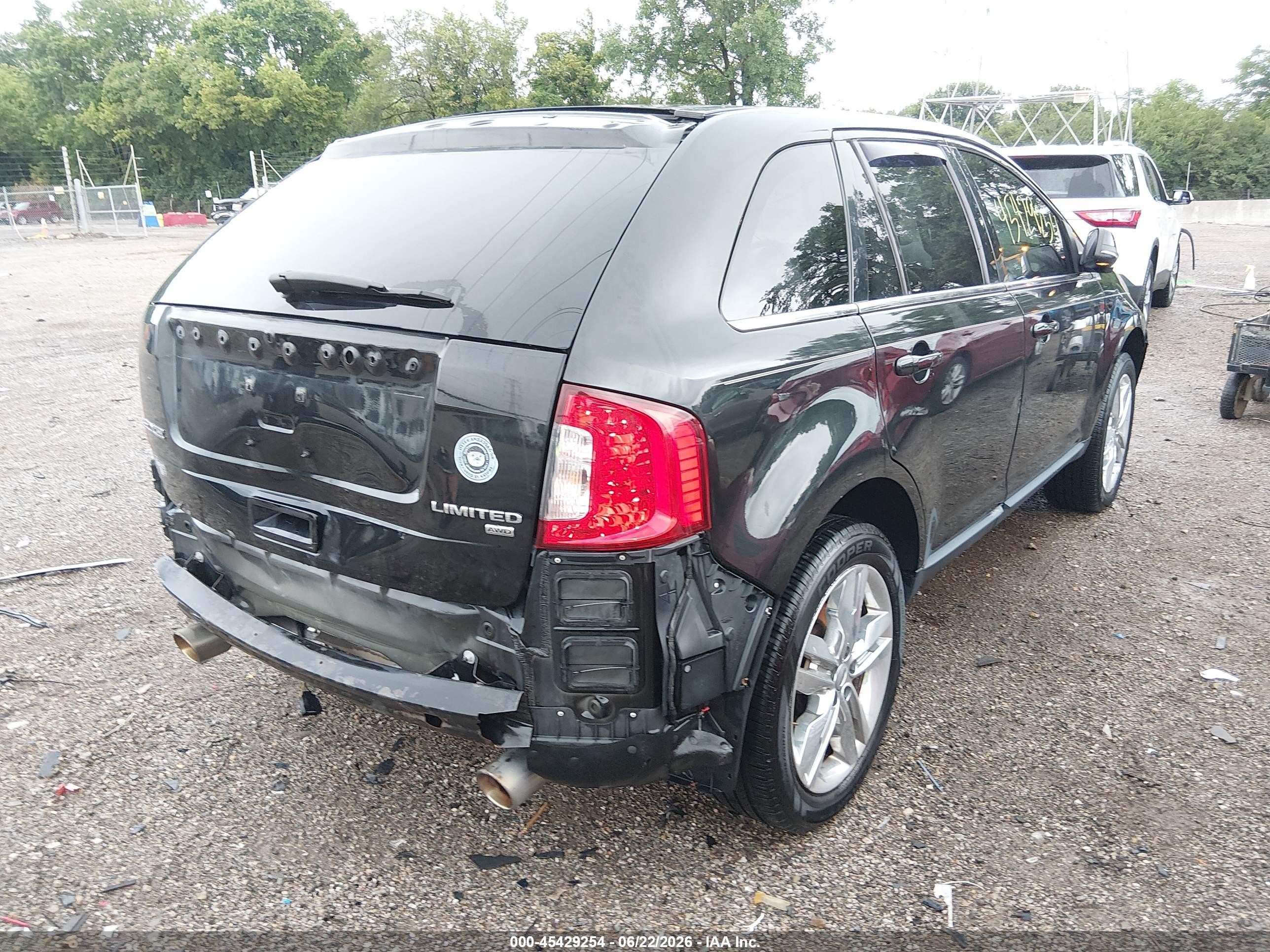 2014 Ford Edge Limited Black vin: 2FMDK4KC8EBB37151