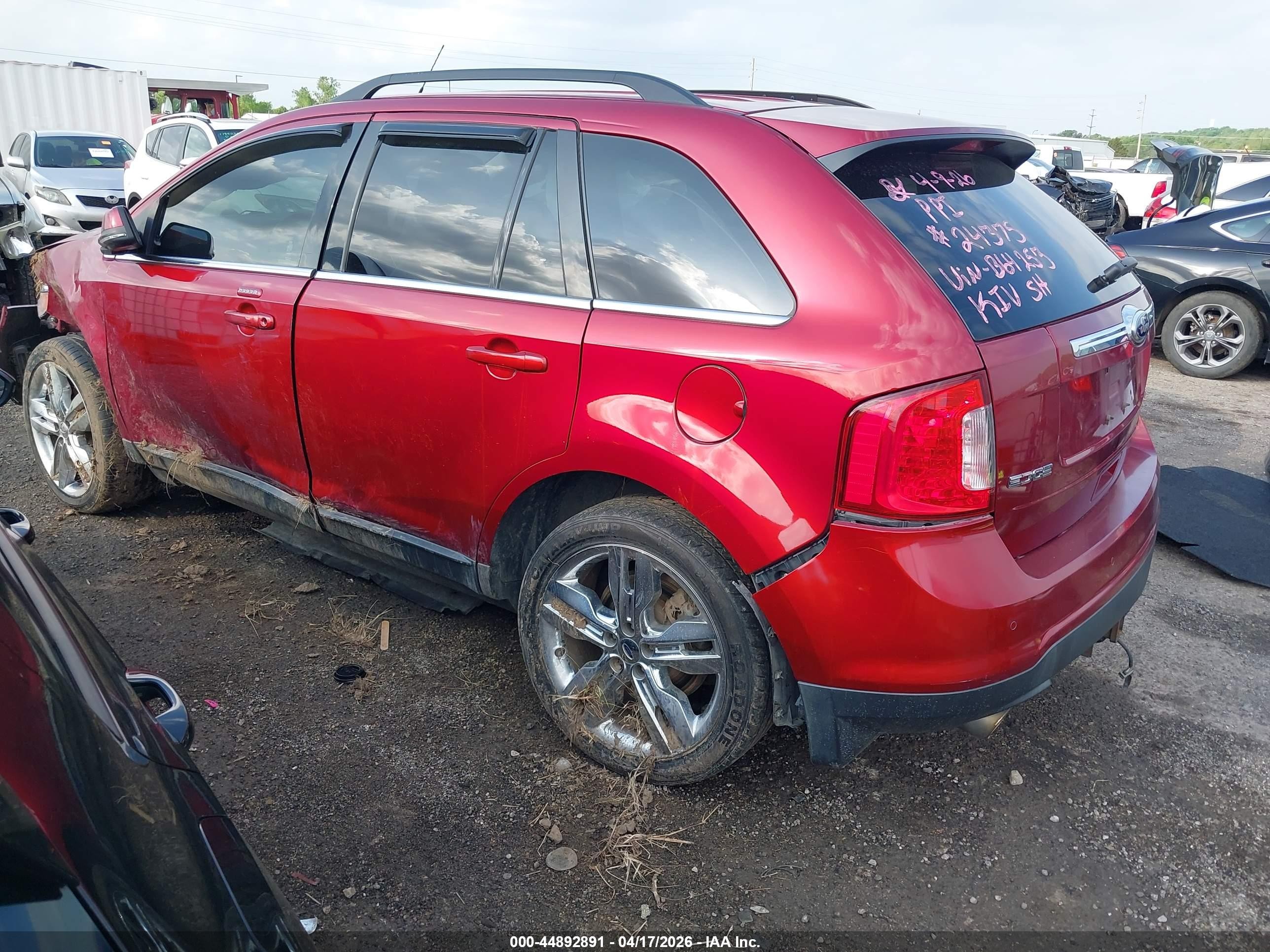 2014 Ford Edge Limited Красный vin: 2FMDK4KC8EBB64253