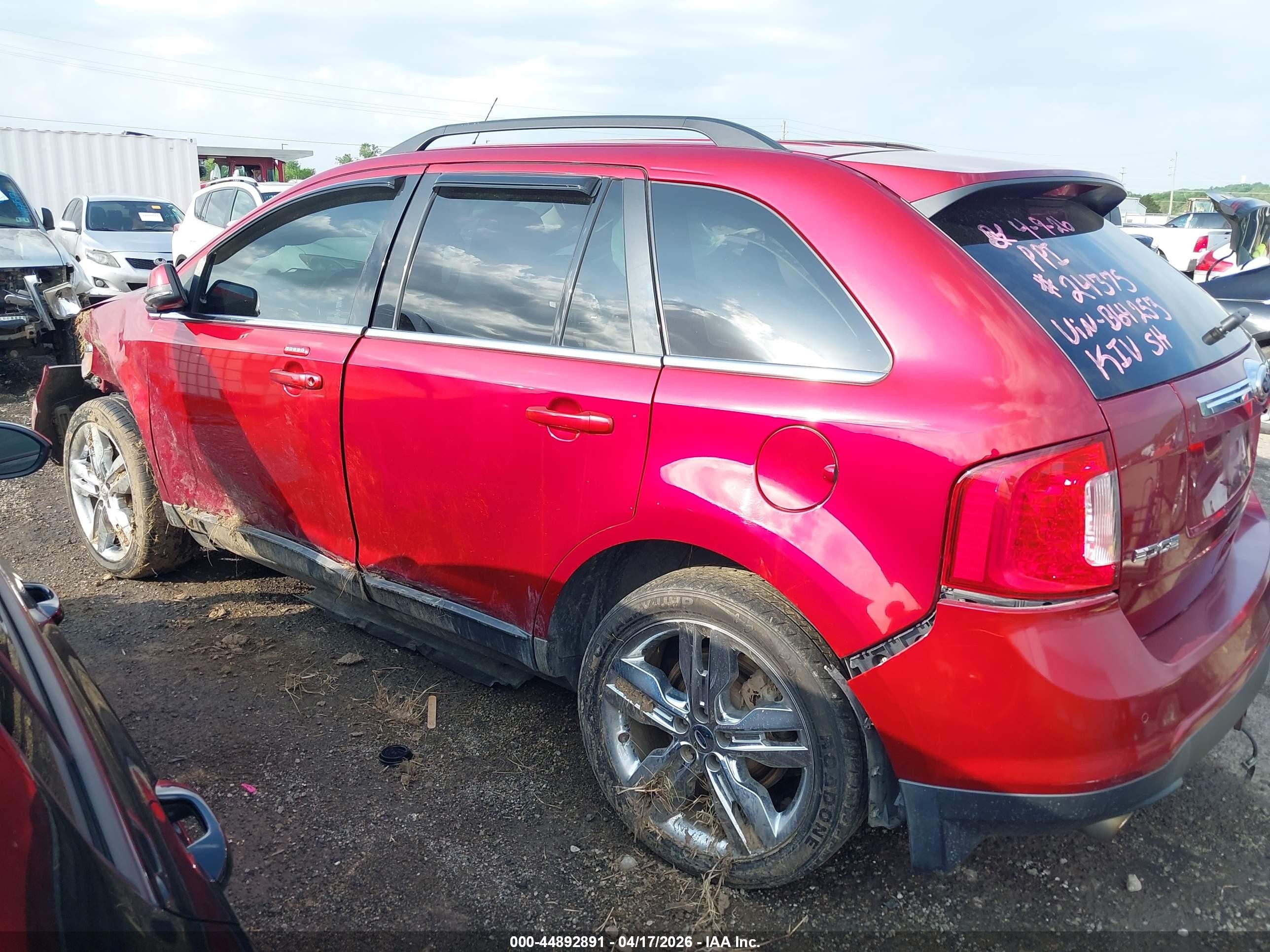 2014 Ford Edge Limited Красный vin: 2FMDK4KC8EBB64253
