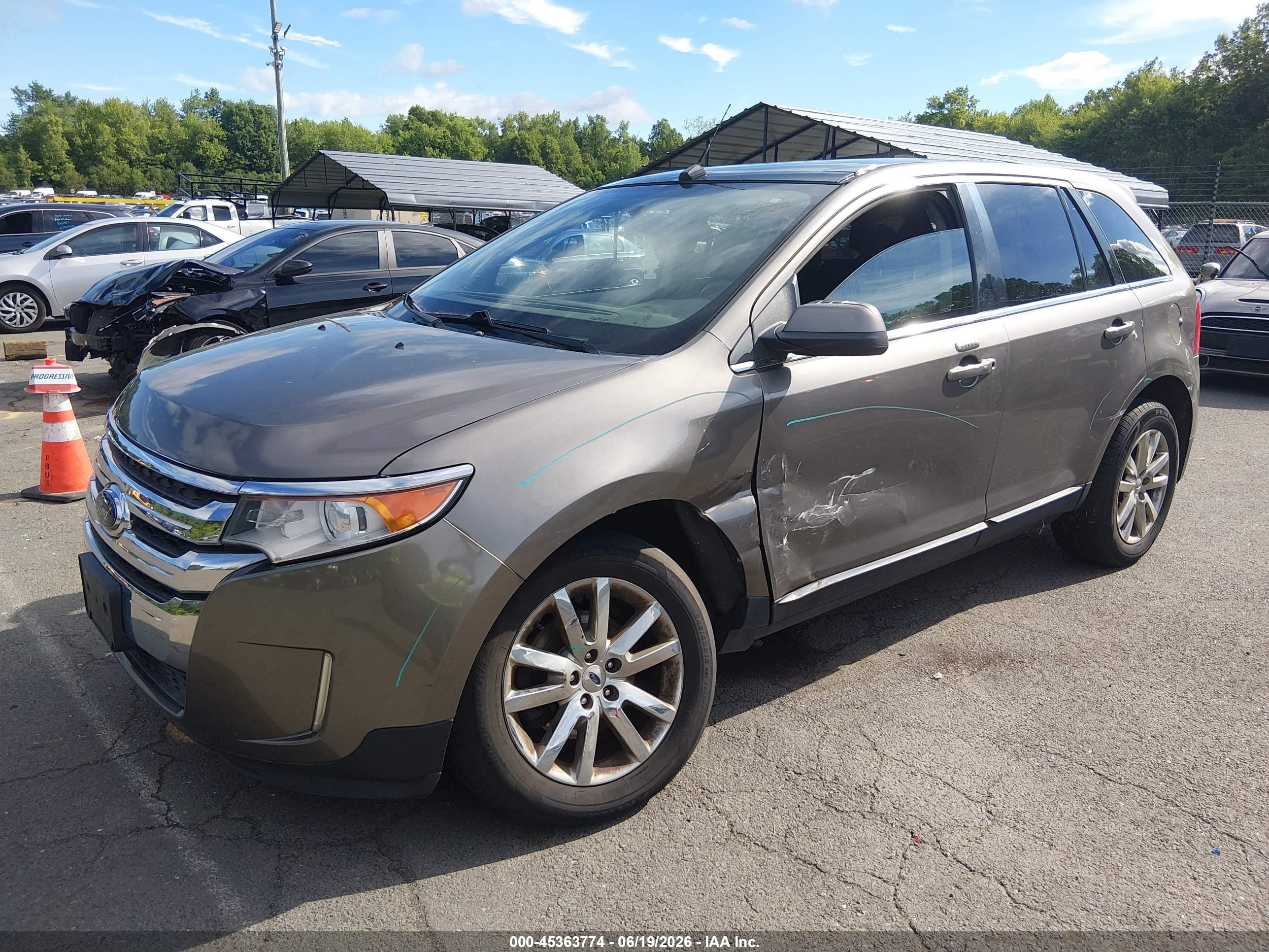 2014 Ford Edge Limited Gray vin: 2FMDK4KC8EBB71297