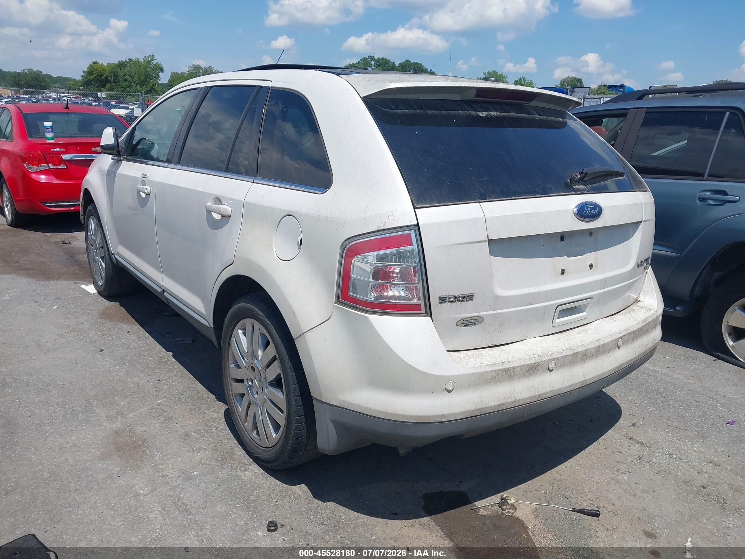 2010 Ford Edge Limited White vin: 2FMDK4KC9ABA22147