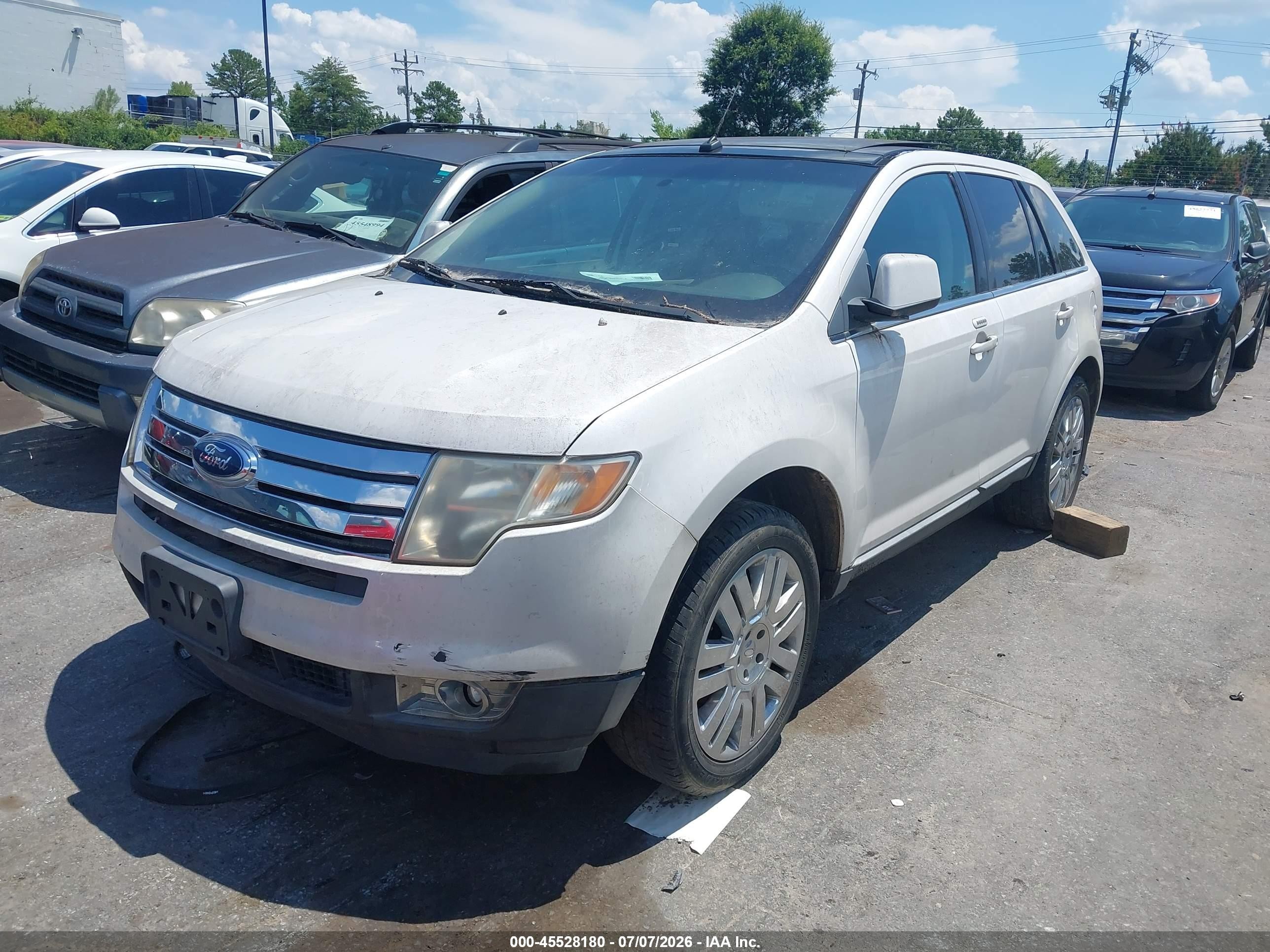 2010 Ford Edge Limited White vin: 2FMDK4KC9ABA22147