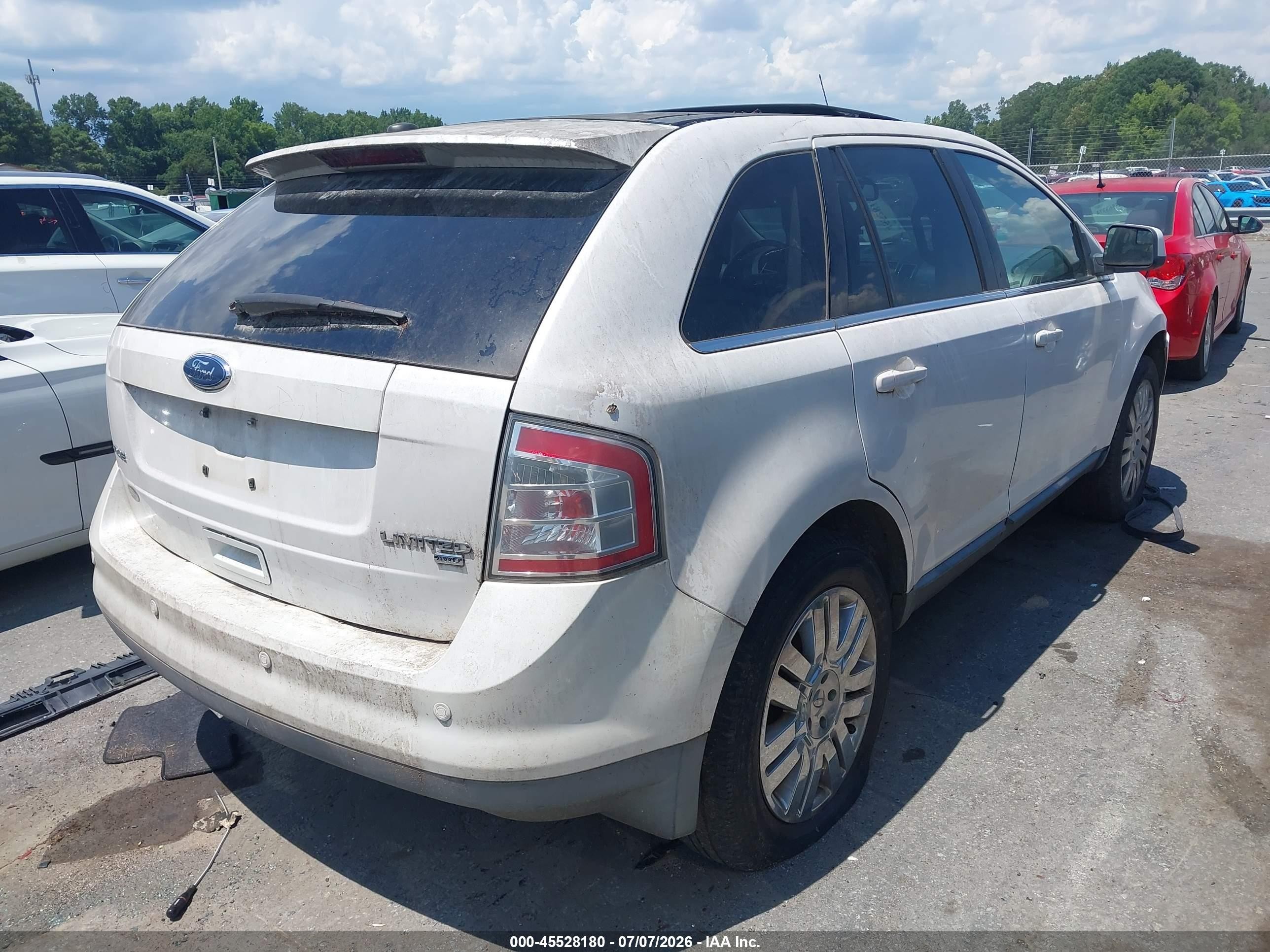 2010 Ford Edge Limited White vin: 2FMDK4KC9ABA22147