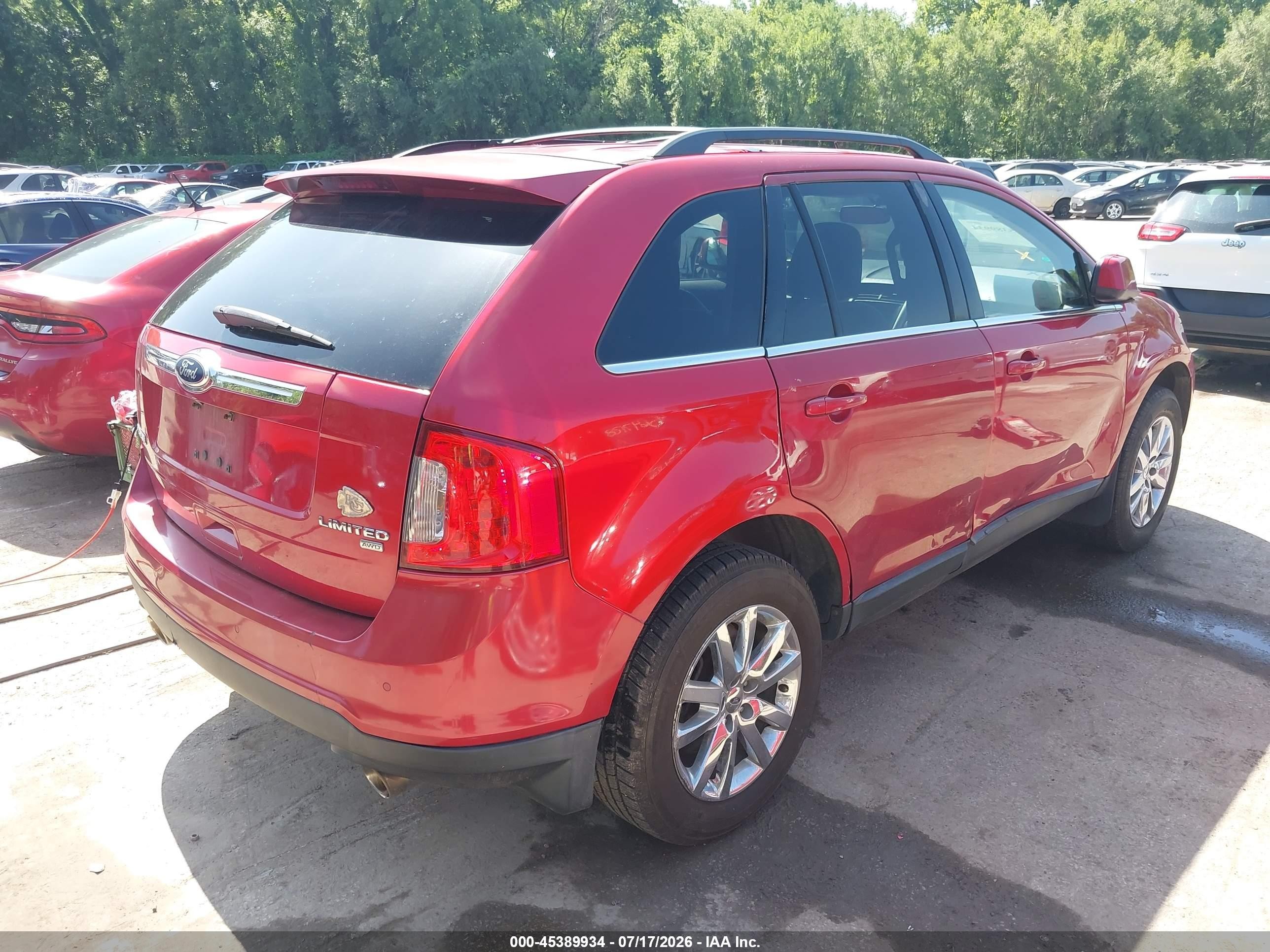 2011 Ford Edge Limited Red vin: 2FMDK4KC9BBA22392