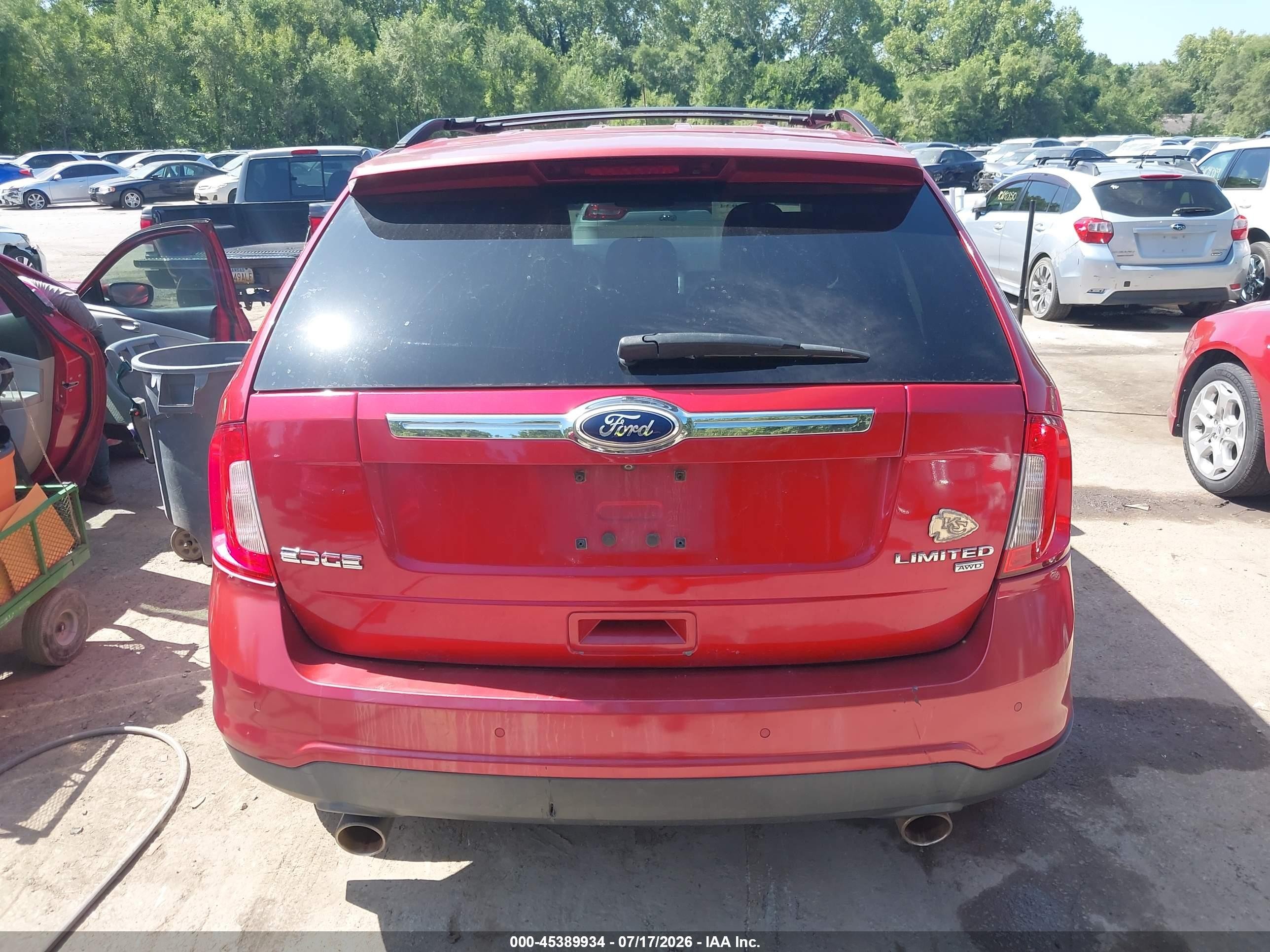 2011 Ford Edge Limited Red vin: 2FMDK4KC9BBA22392