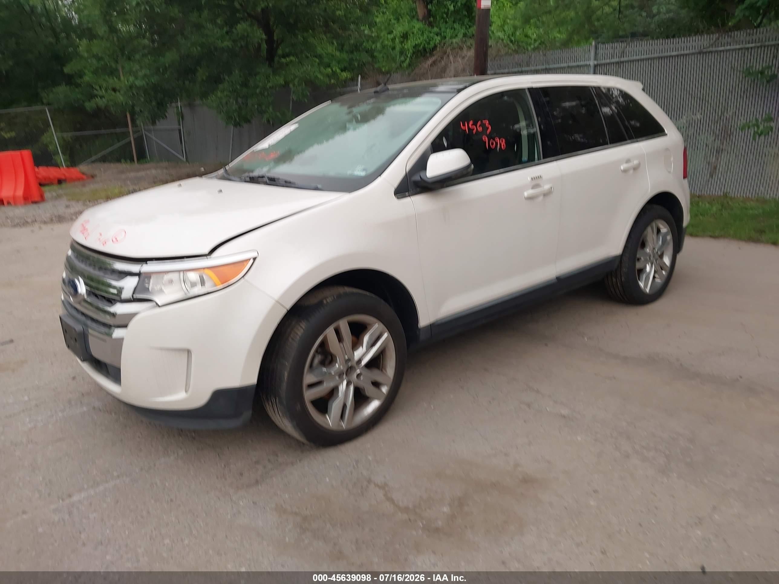 2012 Ford Edge Limited Белый vin: 2FMDK4KC9CBA76437
