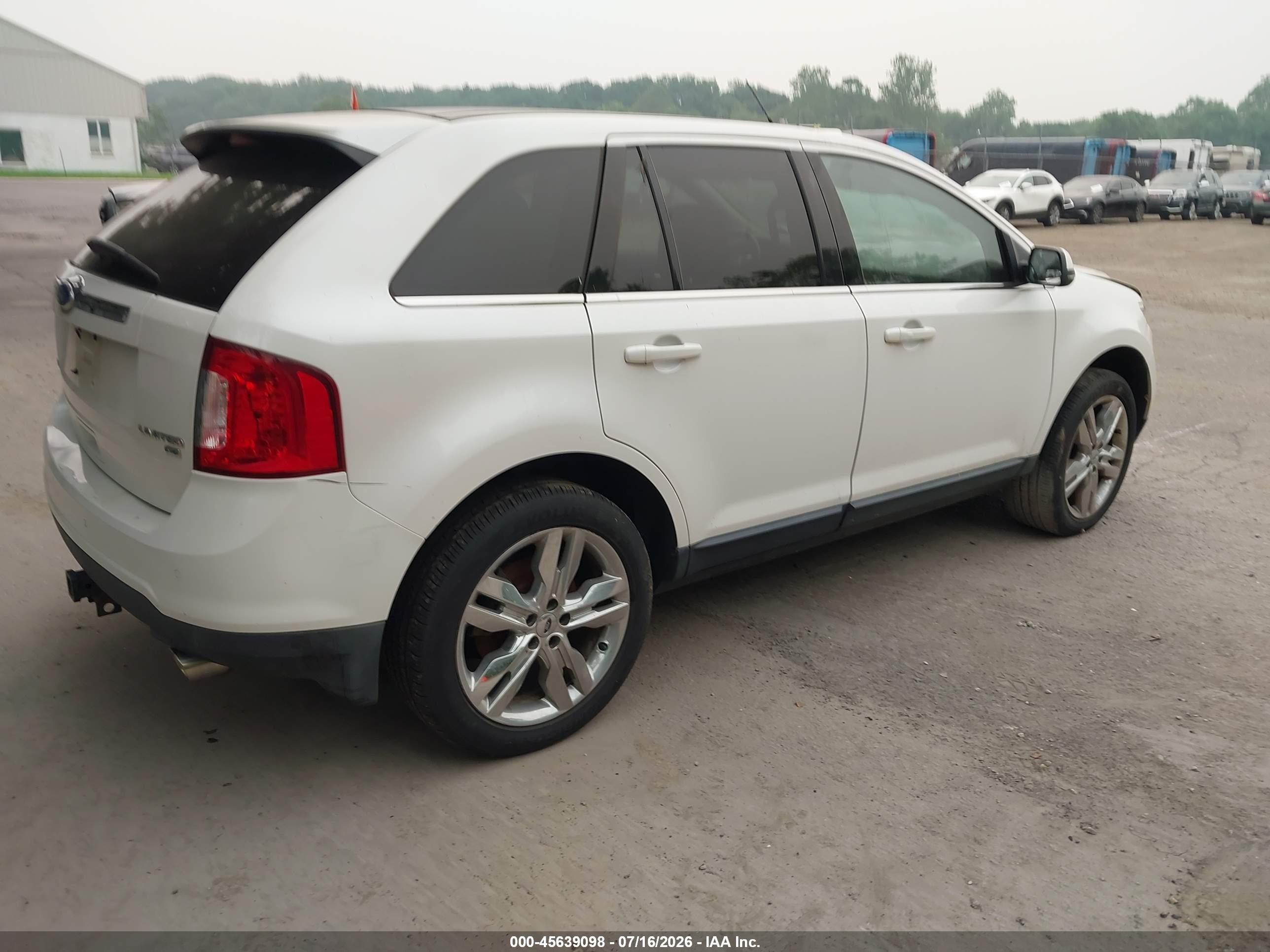 2012 Ford Edge Limited Белый vin: 2FMDK4KC9CBA76437