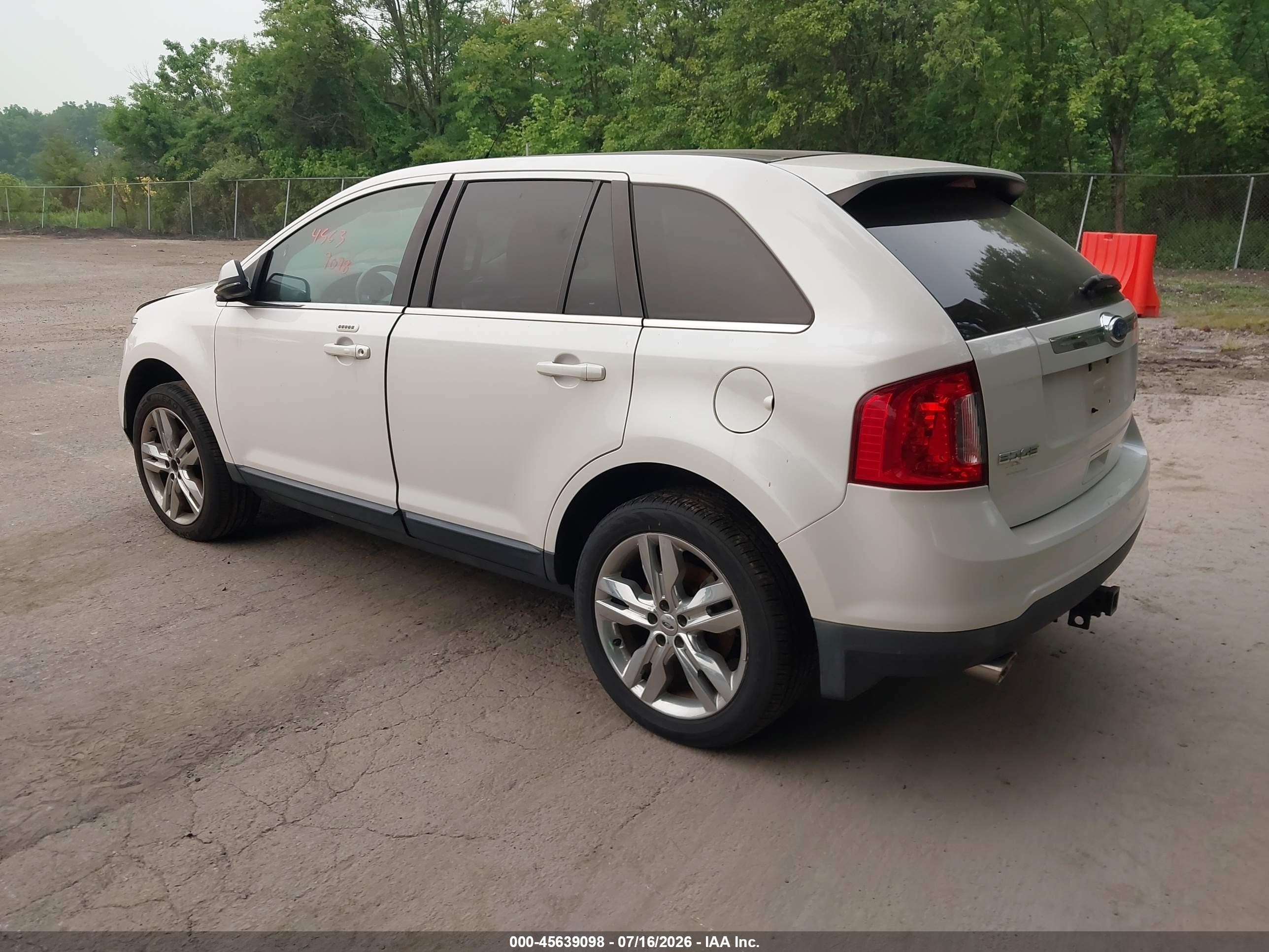 2012 Ford Edge Limited Белый vin: 2FMDK4KC9CBA76437