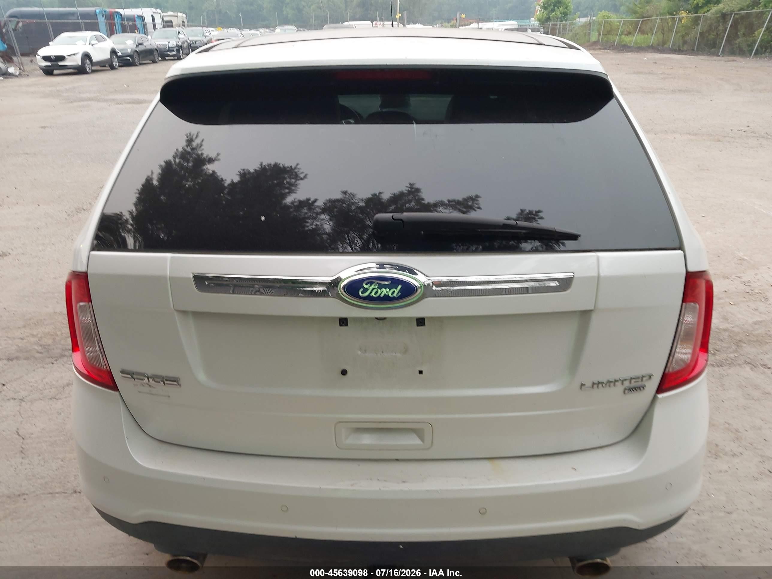 2012 Ford Edge Limited Белый vin: 2FMDK4KC9CBA76437