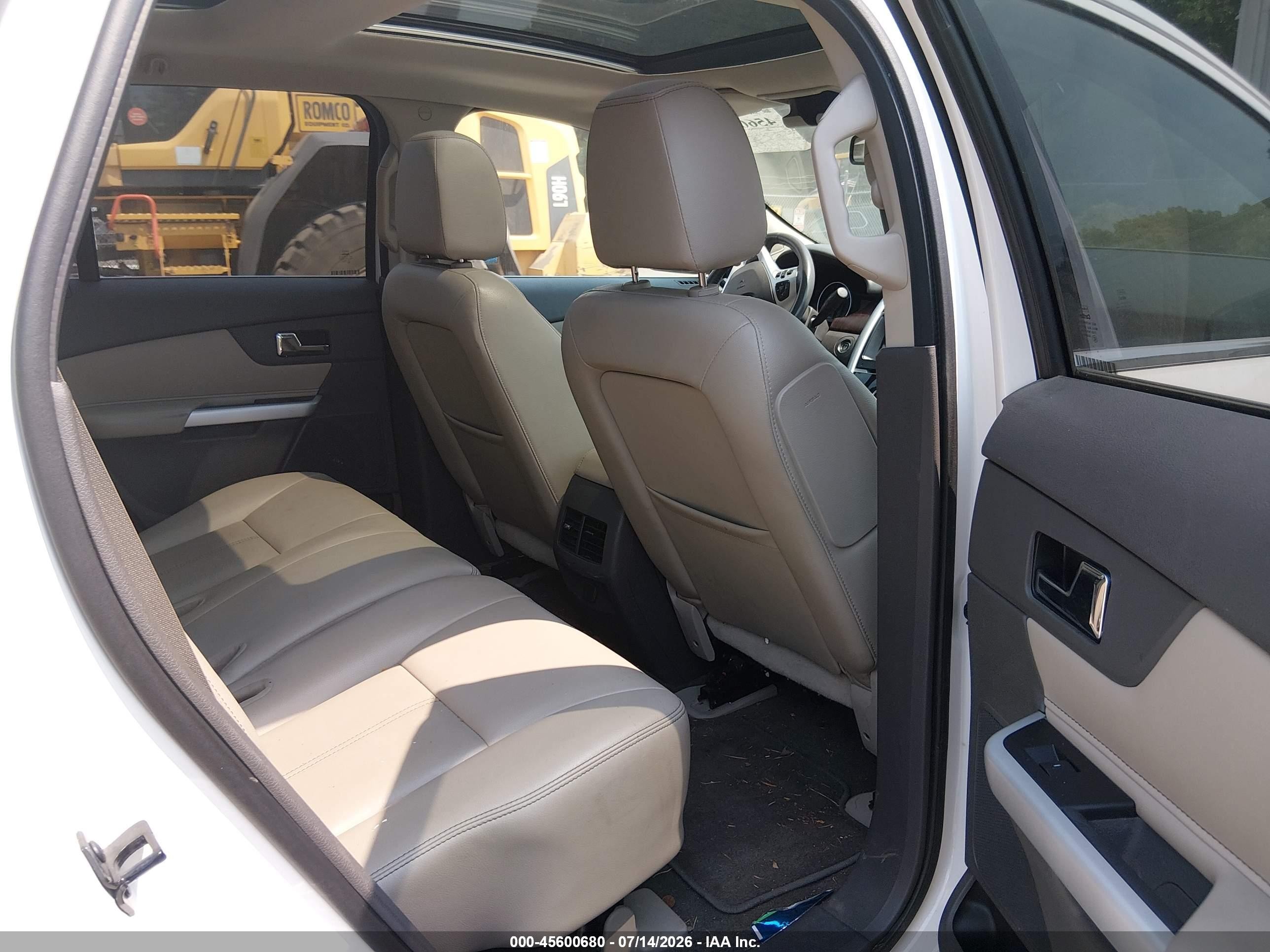 2012 Ford Edge Limited White vin: 2FMDK4KC9CBA95814
