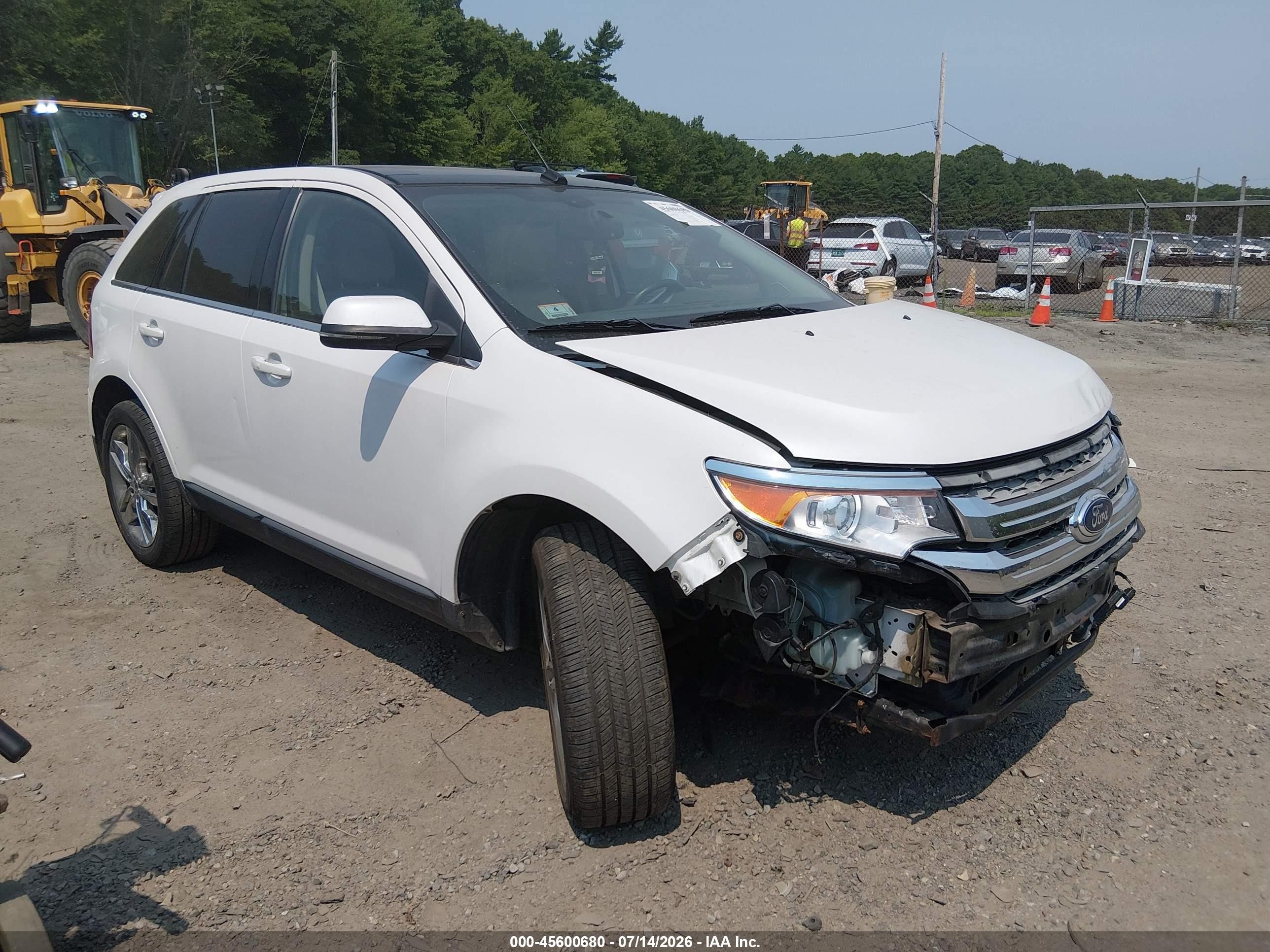 2012 Ford Edge Limited White vin: 2FMDK4KC9CBA95814