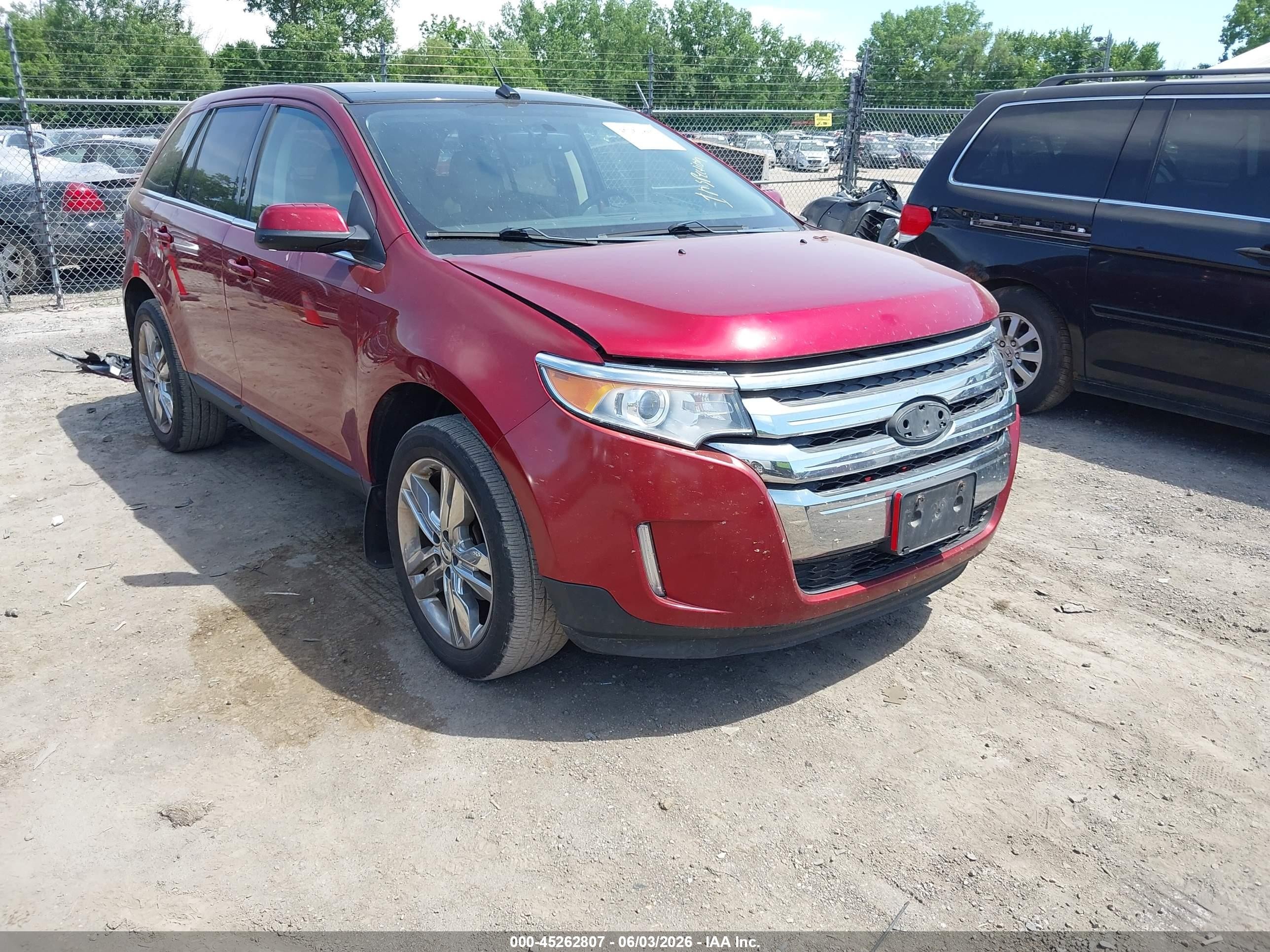 2013 Ford Edge Limited Red vin: 2FMDK4KC9DBA85785