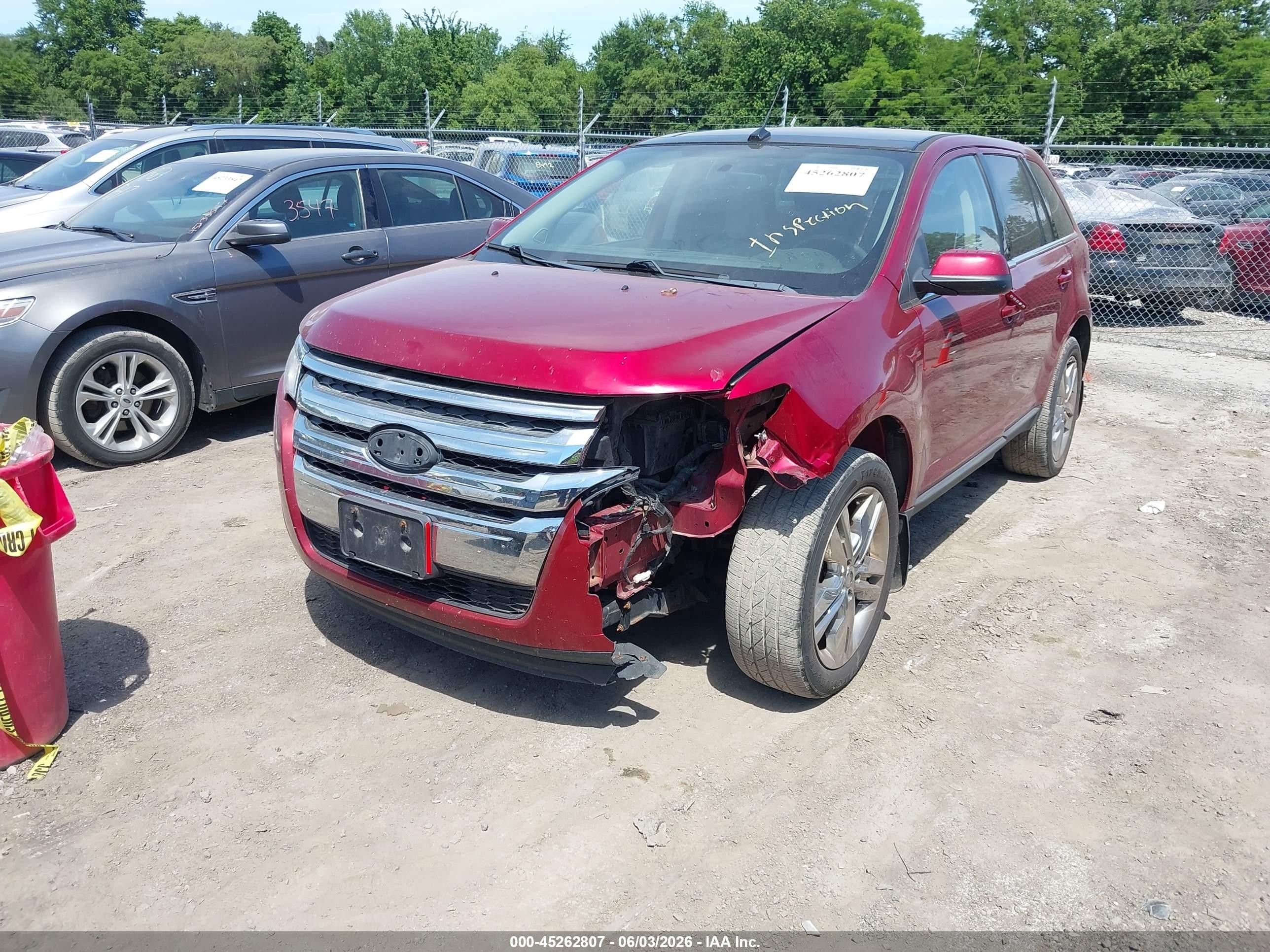 2013 Ford Edge Limited Red vin: 2FMDK4KC9DBA85785