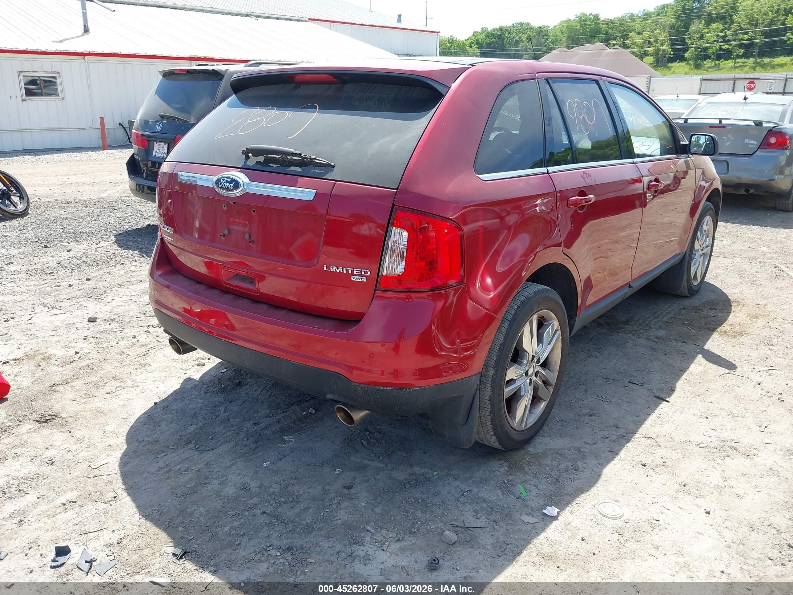 2013 Ford Edge Limited Red vin: 2FMDK4KC9DBA85785