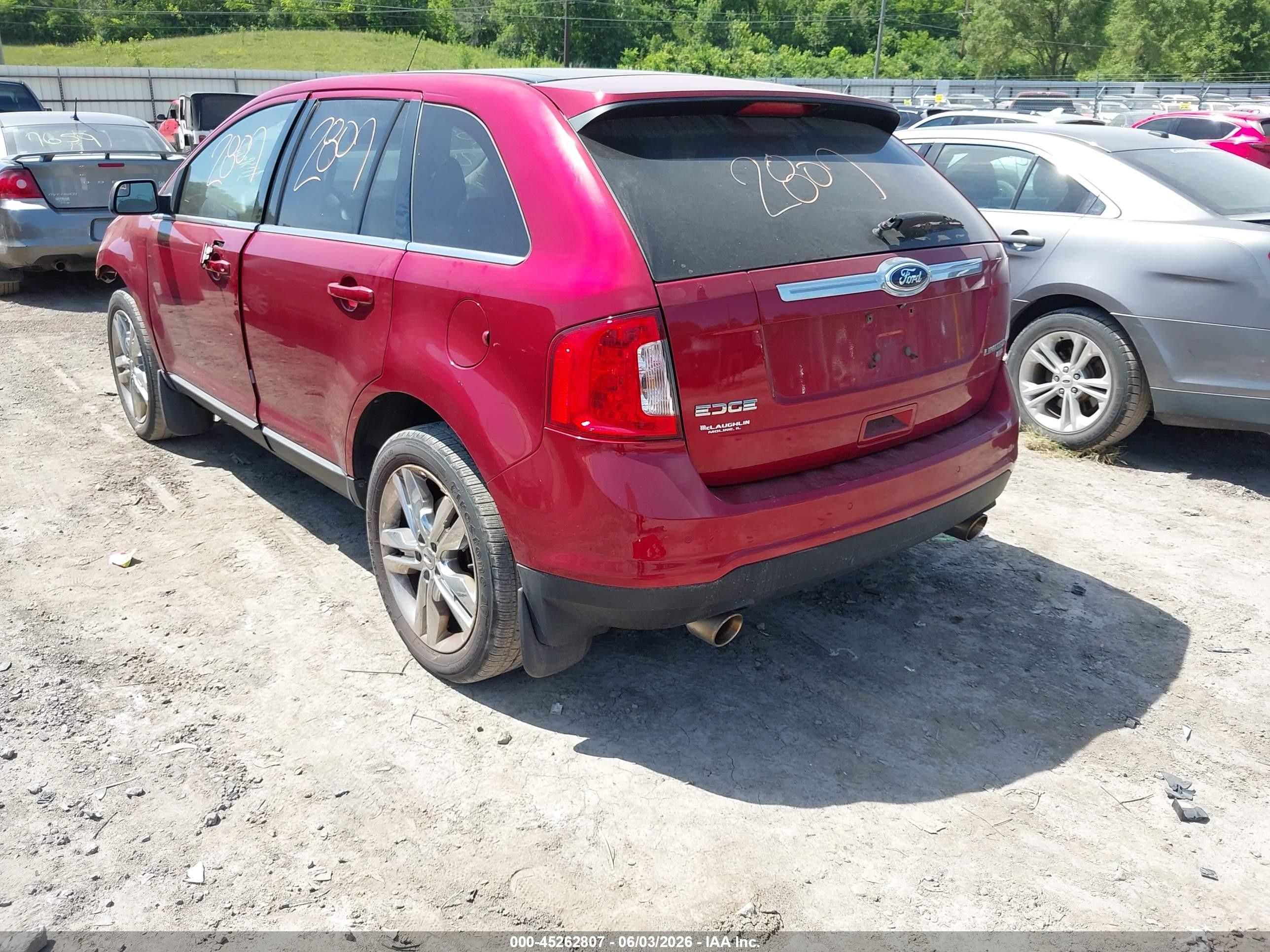2013 Ford Edge Limited Red vin: 2FMDK4KC9DBA85785