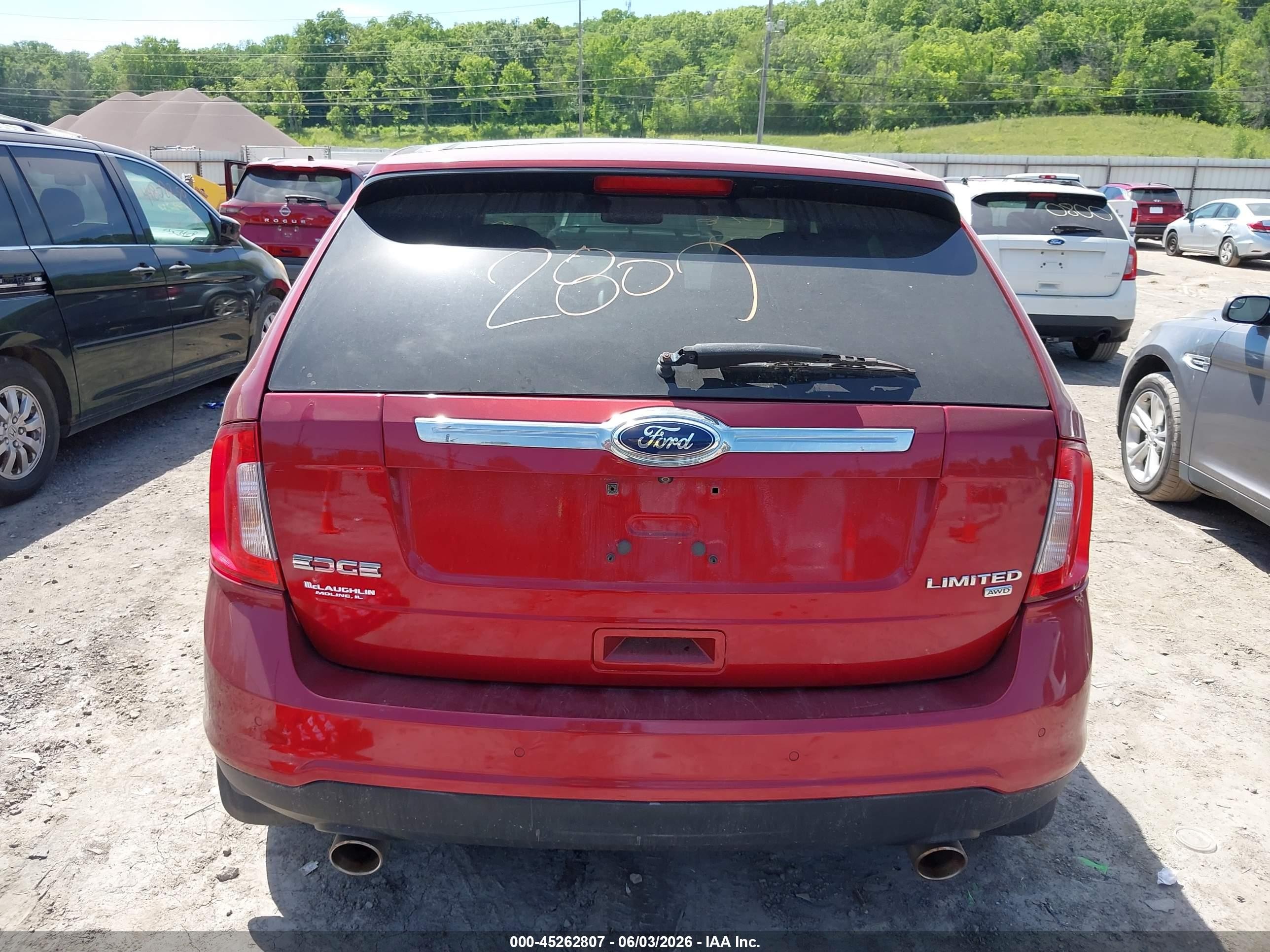 2013 Ford Edge Limited Red vin: 2FMDK4KC9DBA85785
