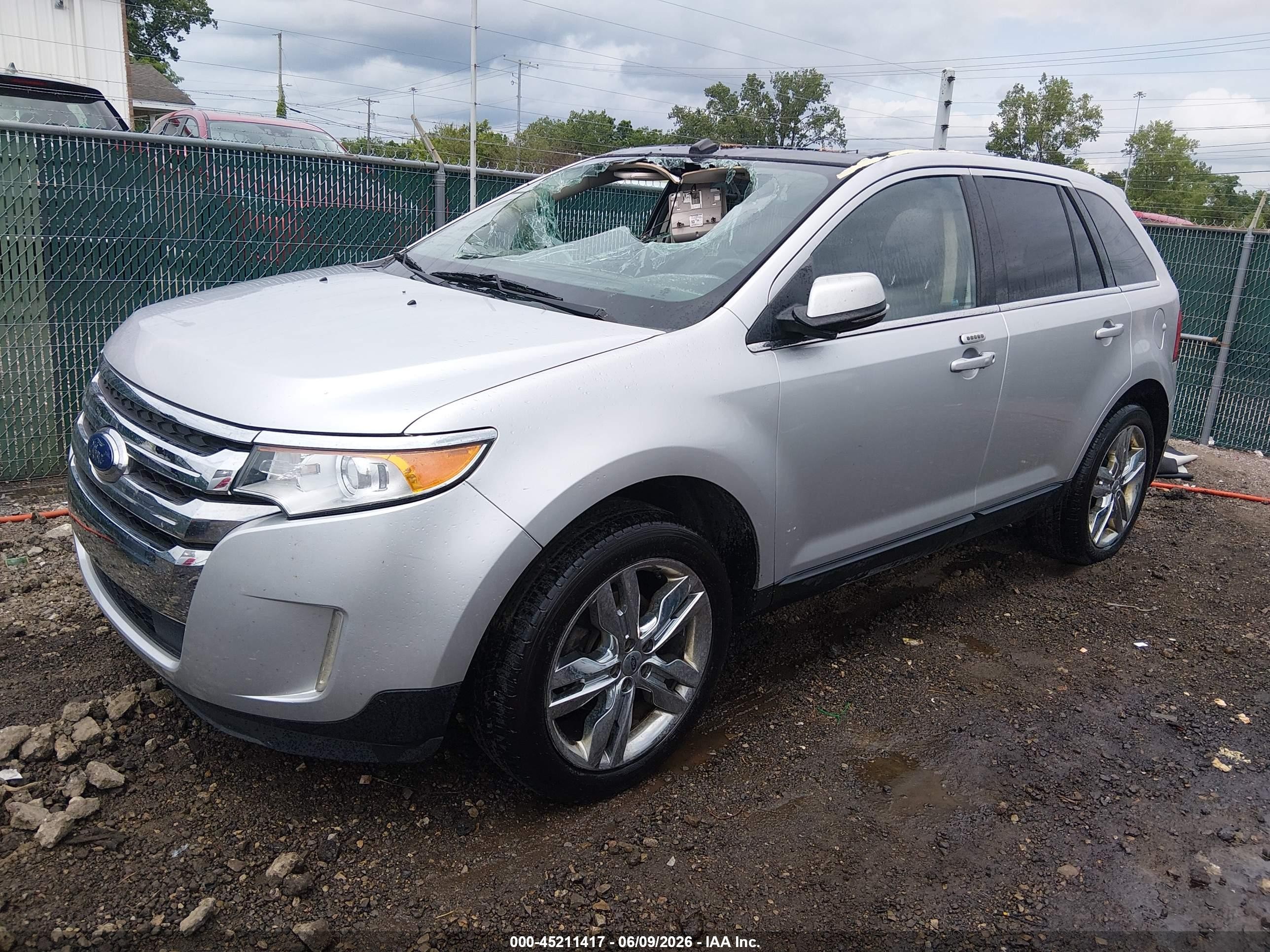 2013 Ford Edge Limited Silver vin: 2FMDK4KC9DBE17451