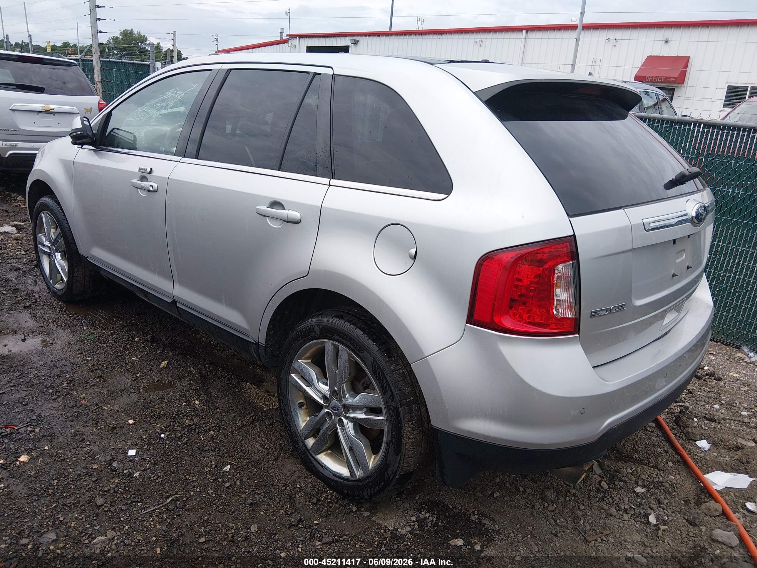 2013 Ford Edge Limited Silver vin: 2FMDK4KC9DBE17451