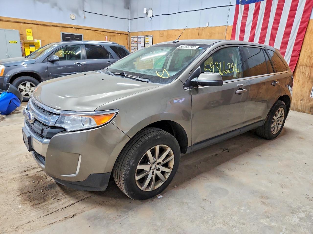 2014 Ford Edge Limited Серый vin: 2FMDK4KC9EBA58197