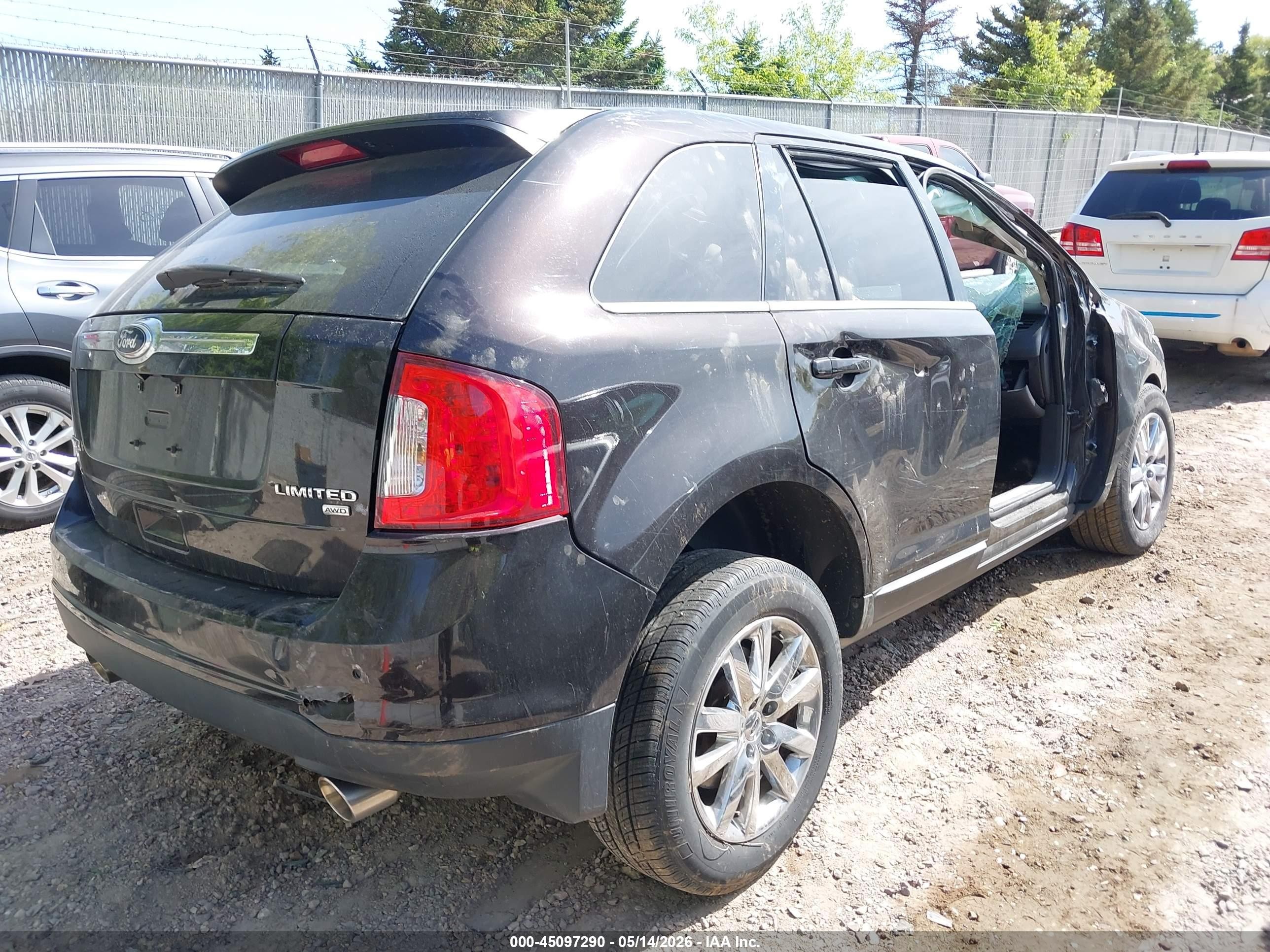 2014 Ford Edge Limited Black vin: 2FMDK4KC9EBA83083