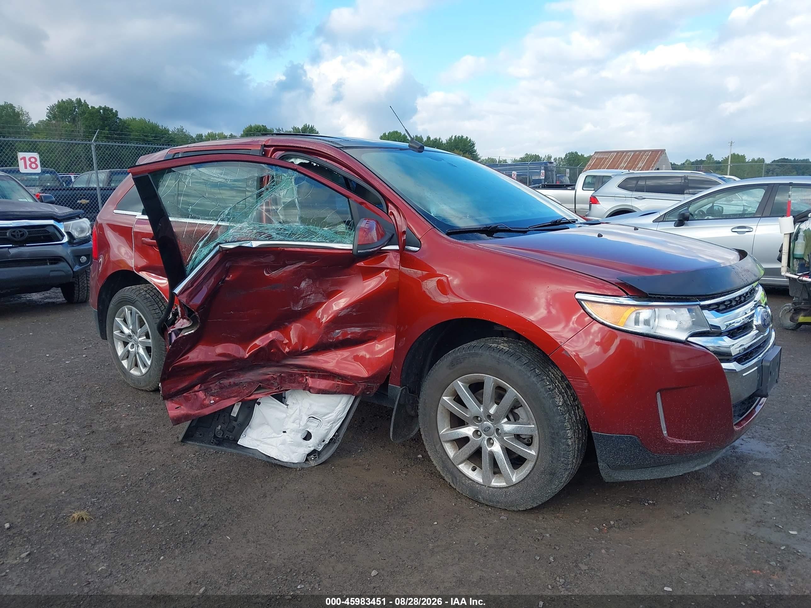 2014 Ford Edge Limited Red vin: 2FMDK4KC9EBB23453