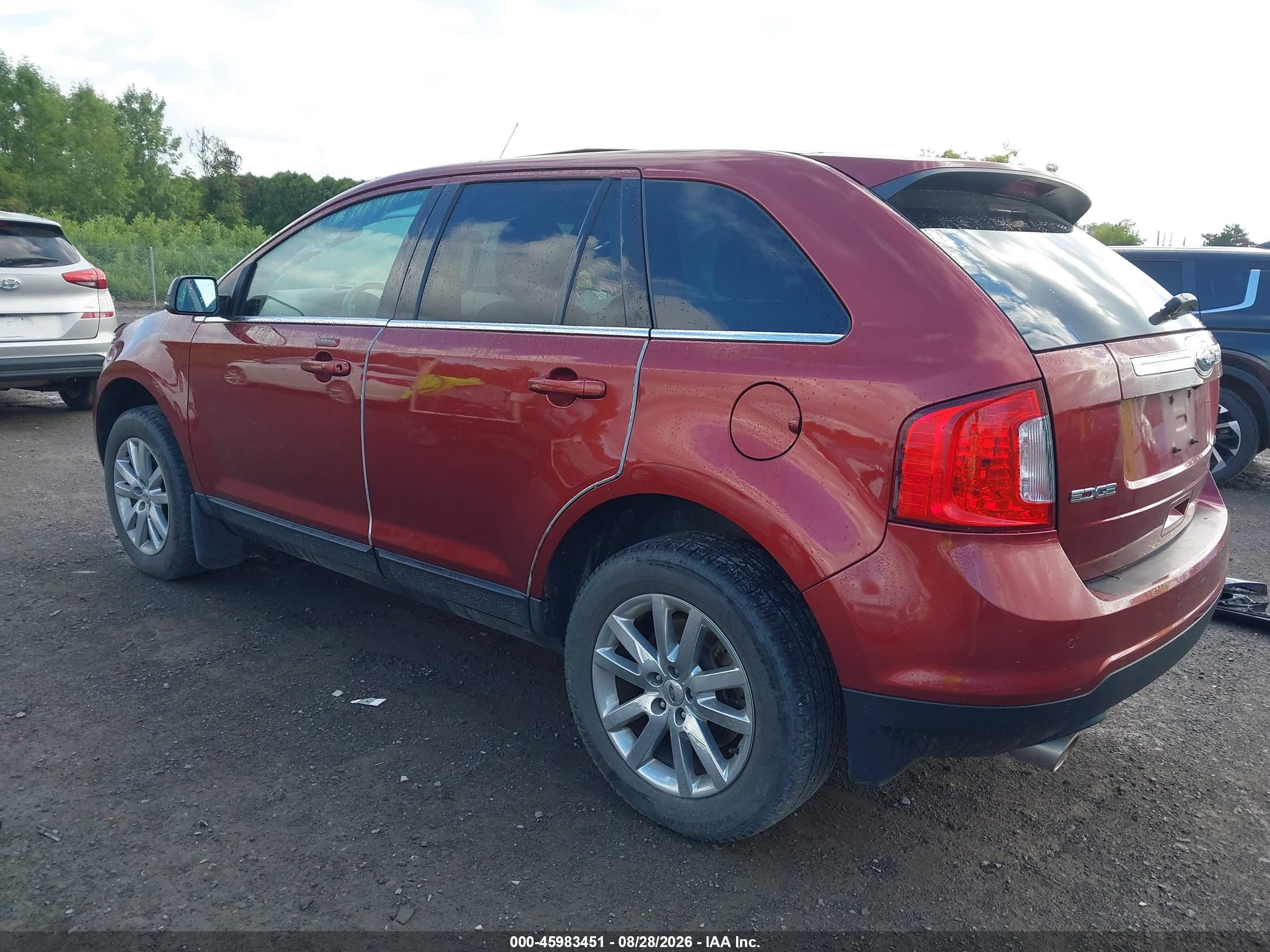 2014 Ford Edge Limited Red vin: 2FMDK4KC9EBB23453