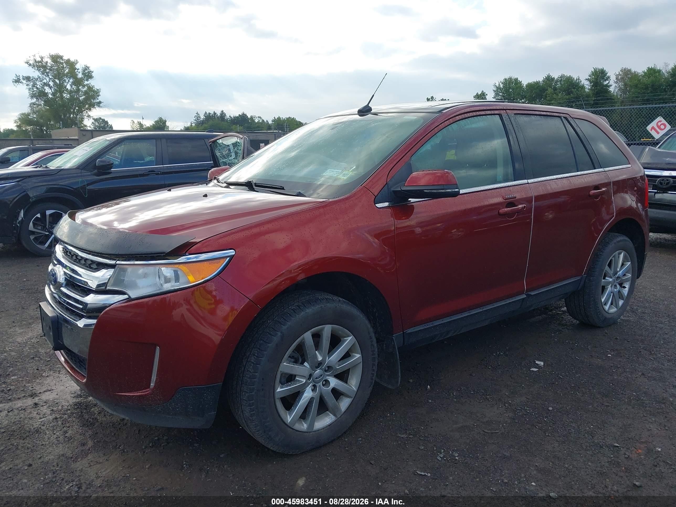 2014 Ford Edge Limited Red vin: 2FMDK4KC9EBB23453