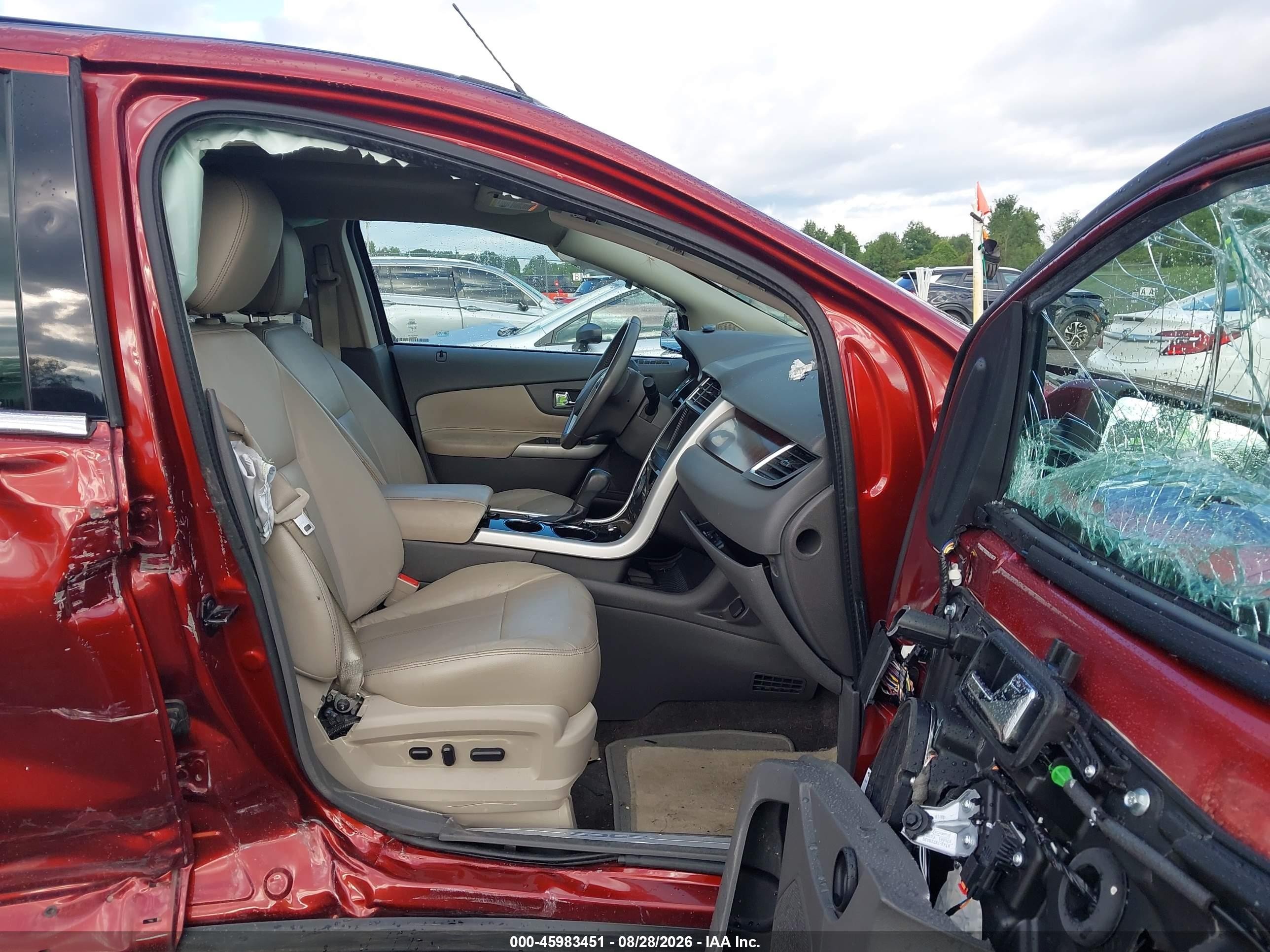 2014 Ford Edge Limited Red vin: 2FMDK4KC9EBB23453