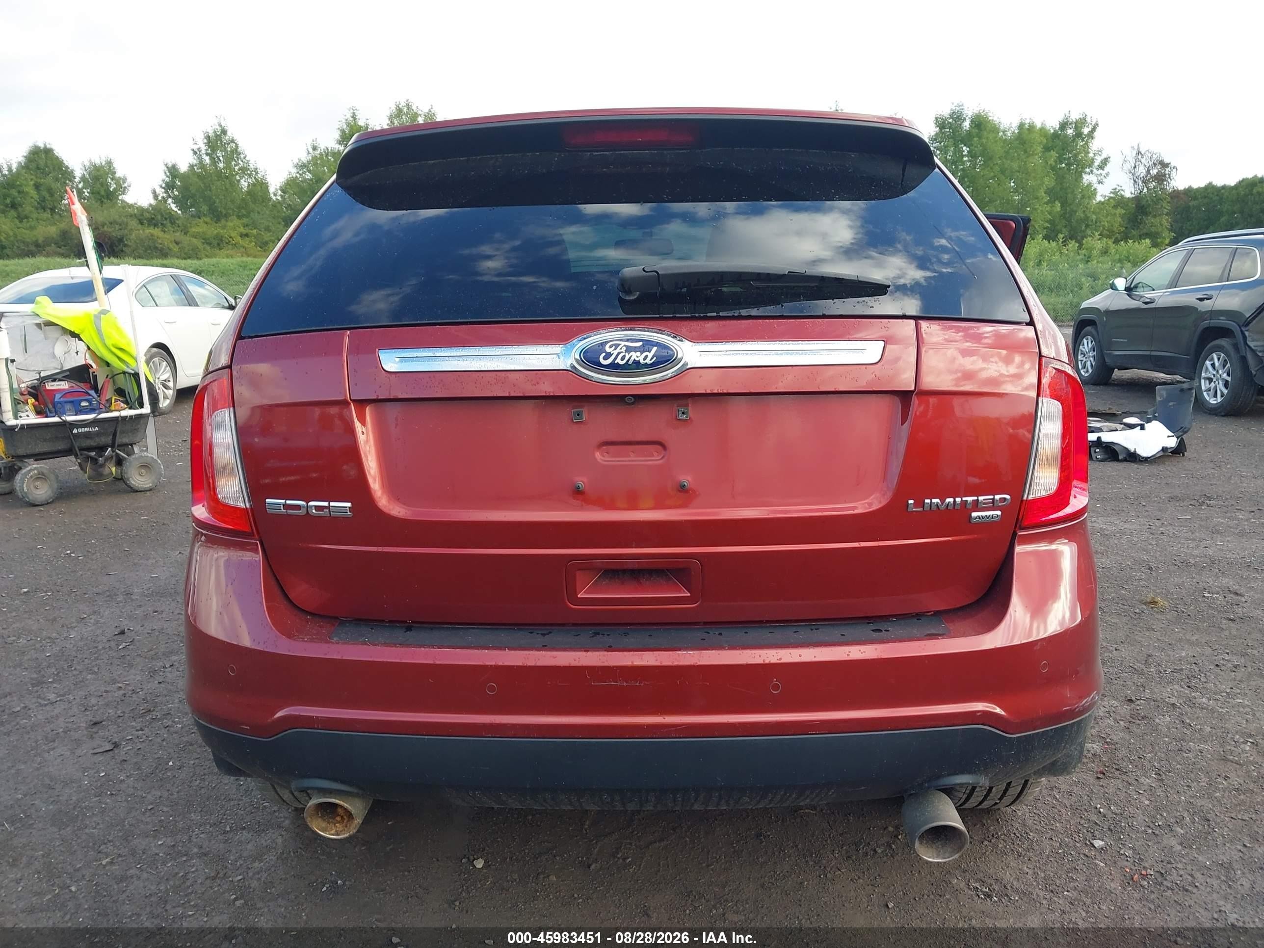 2014 Ford Edge Limited Red vin: 2FMDK4KC9EBB23453