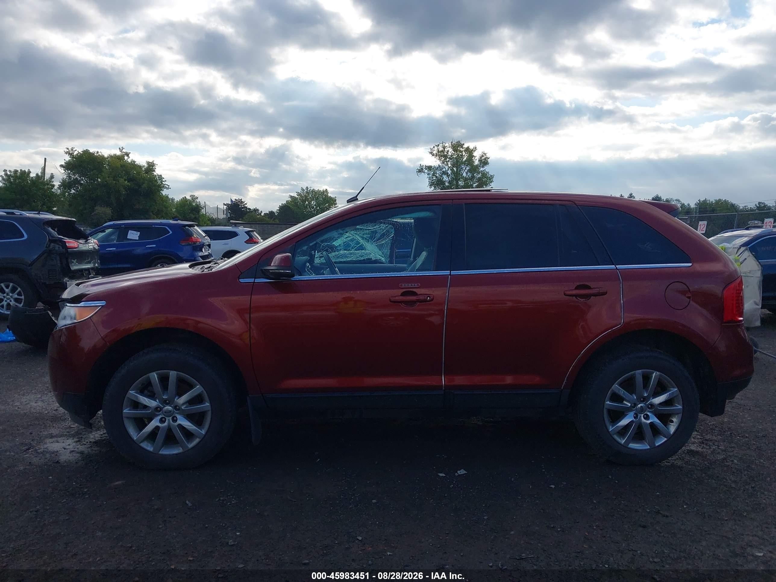 2014 Ford Edge Limited Red vin: 2FMDK4KC9EBB23453