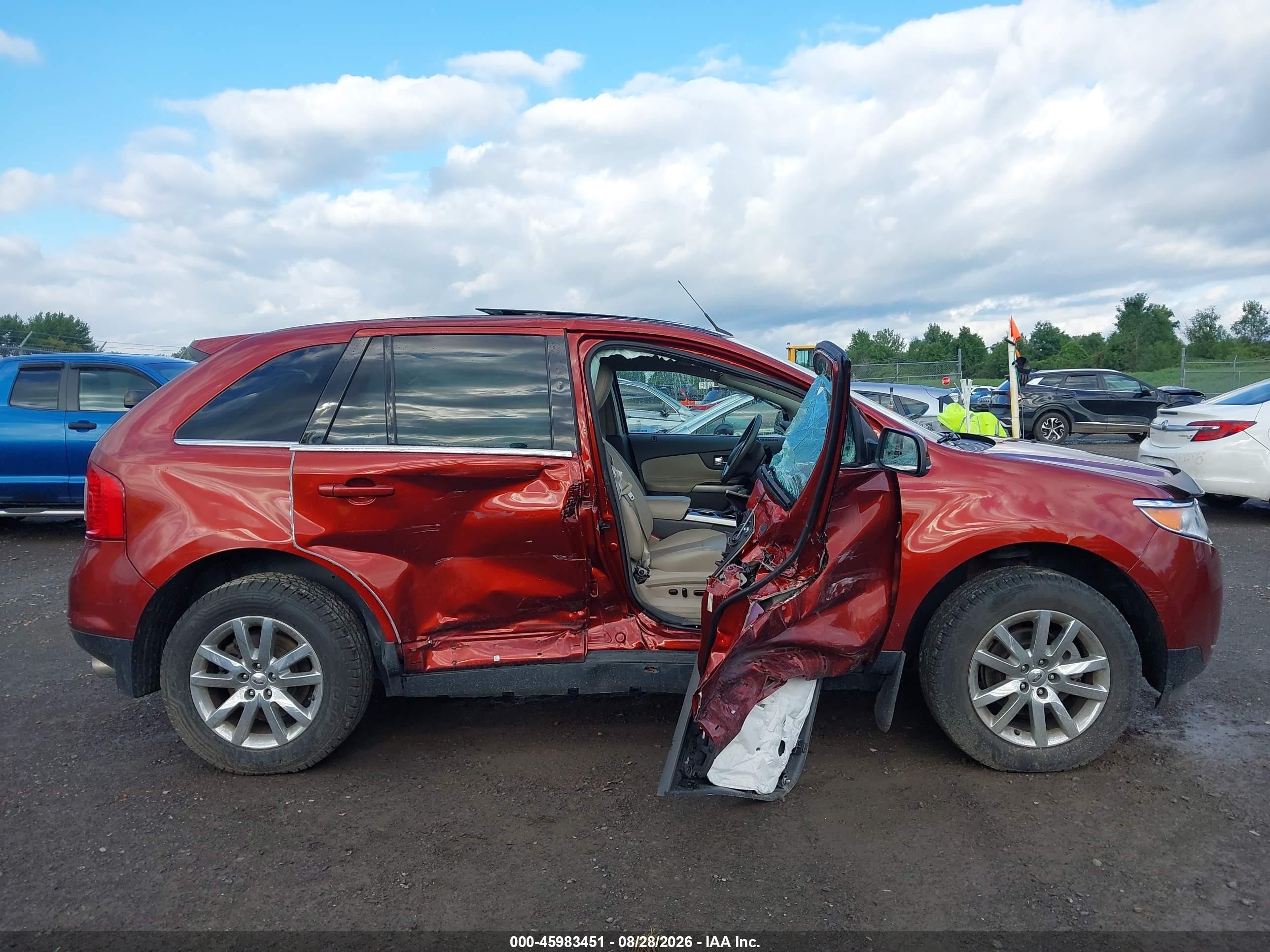 2014 Ford Edge Limited Red vin: 2FMDK4KC9EBB23453