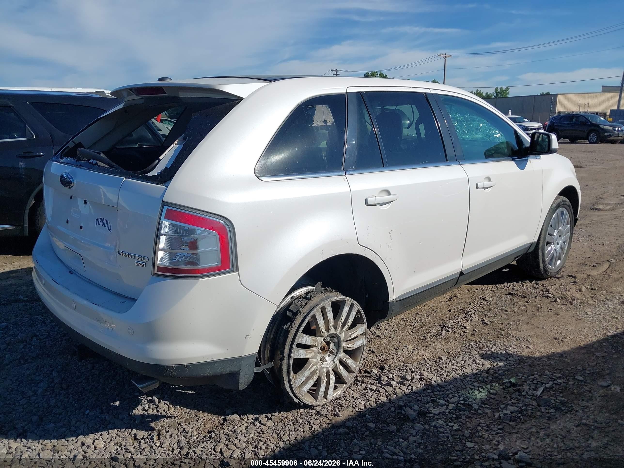 2010 Ford Edge Limited White vin: 2FMDK4KCXABA45565