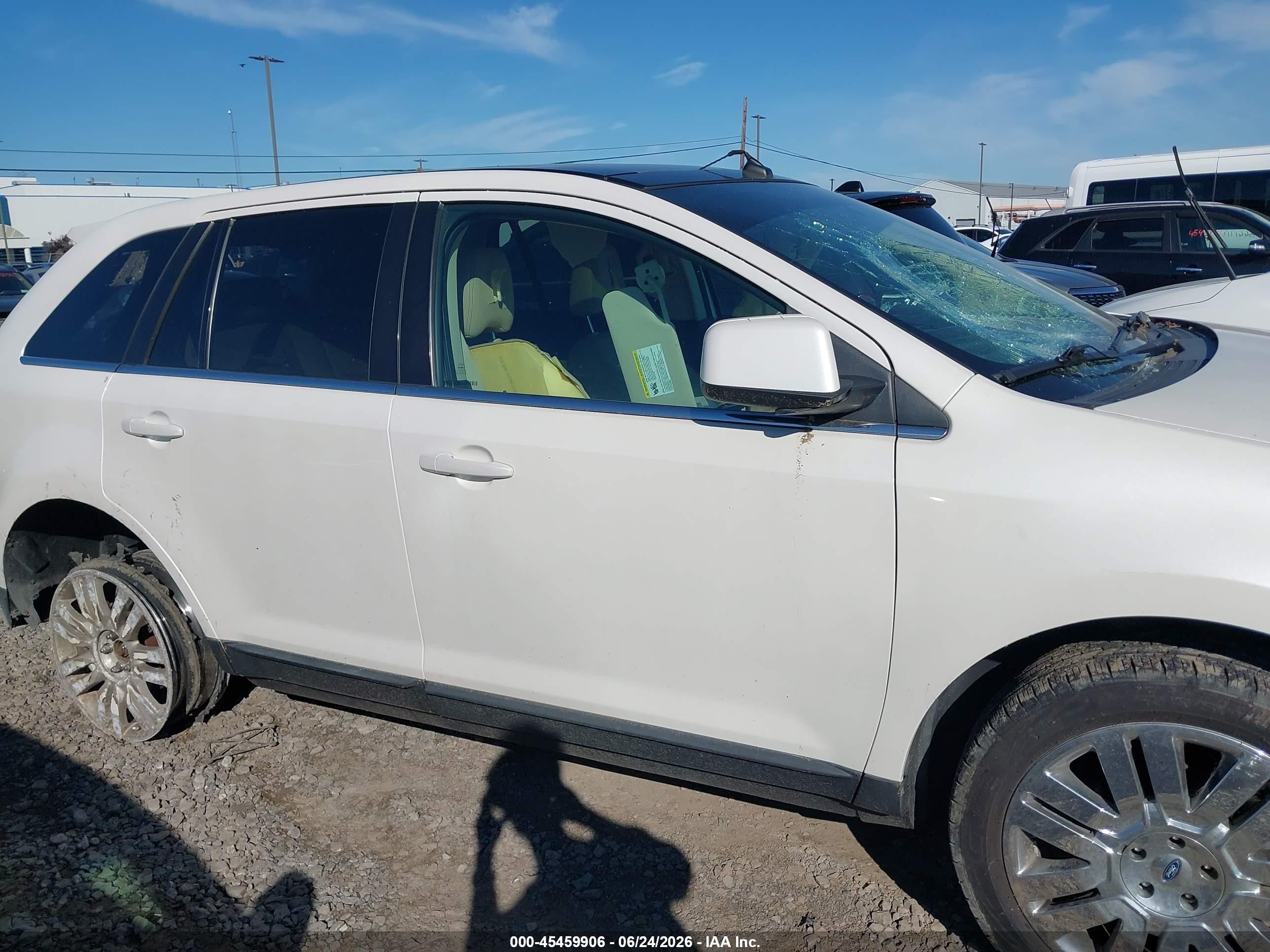 2010 Ford Edge Limited White vin: 2FMDK4KCXABA45565