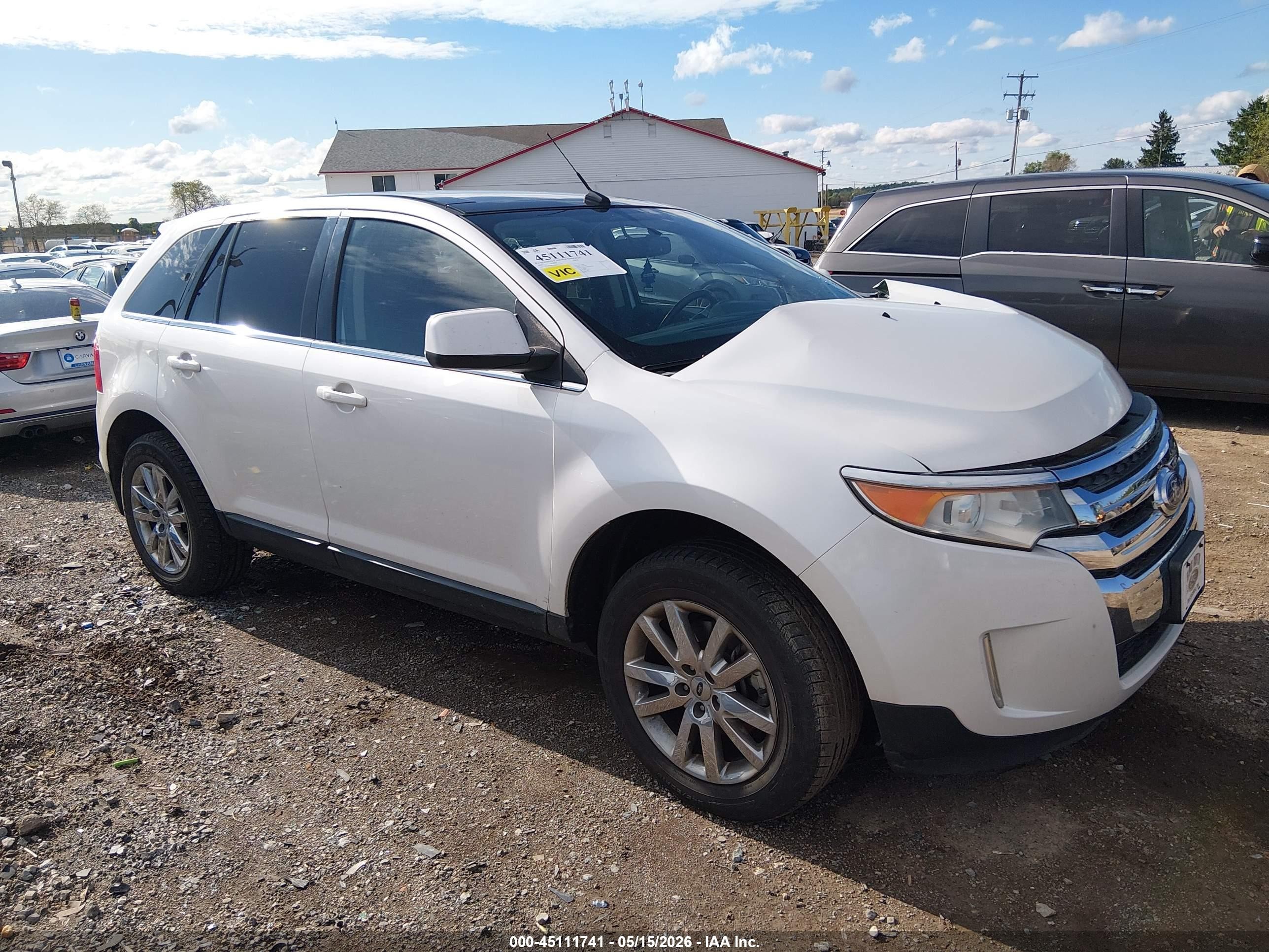2011 Ford Edge Limited White vin: 2FMDK4KCXBBA22434