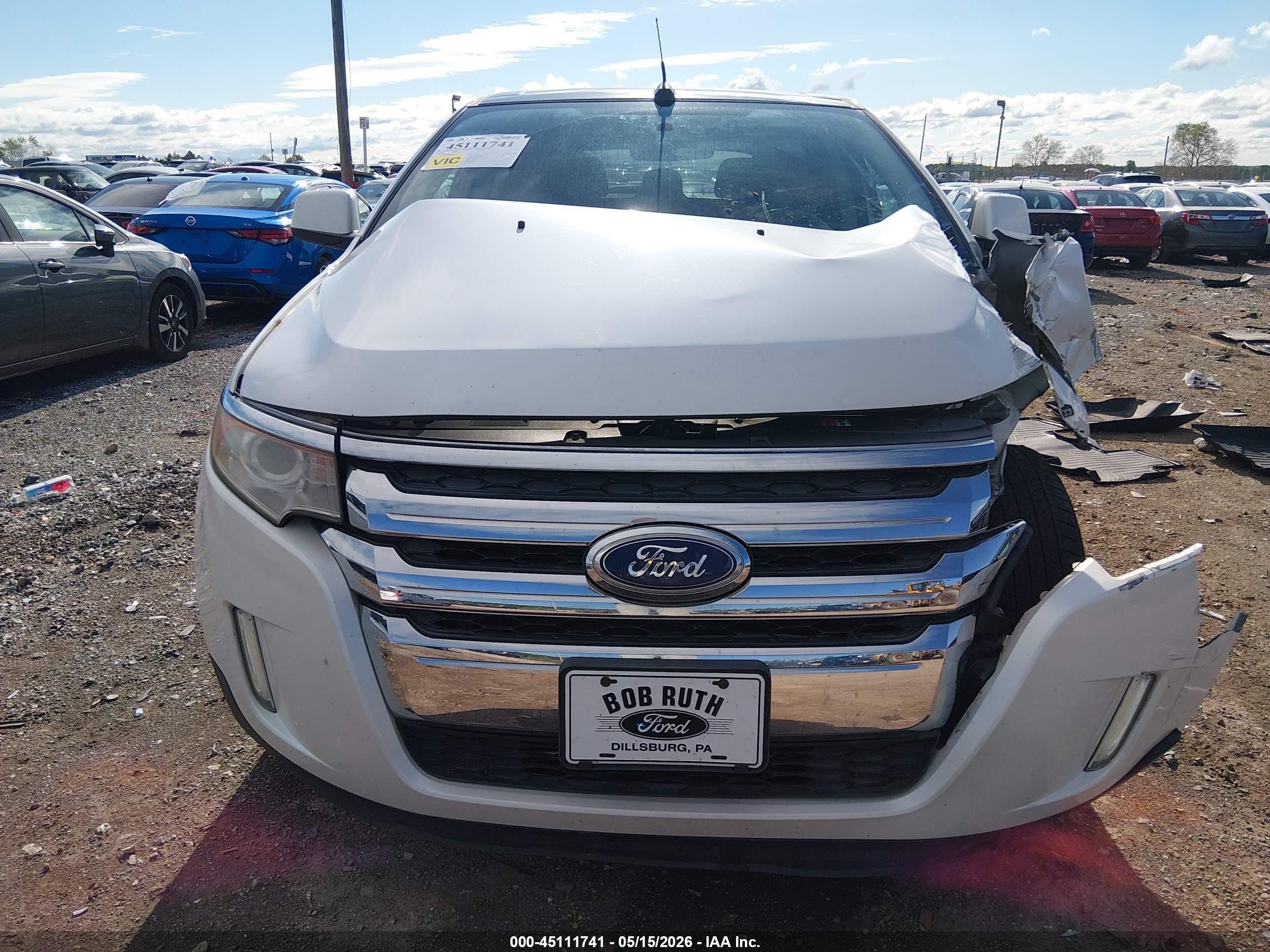 2011 Ford Edge Limited White vin: 2FMDK4KCXBBA22434
