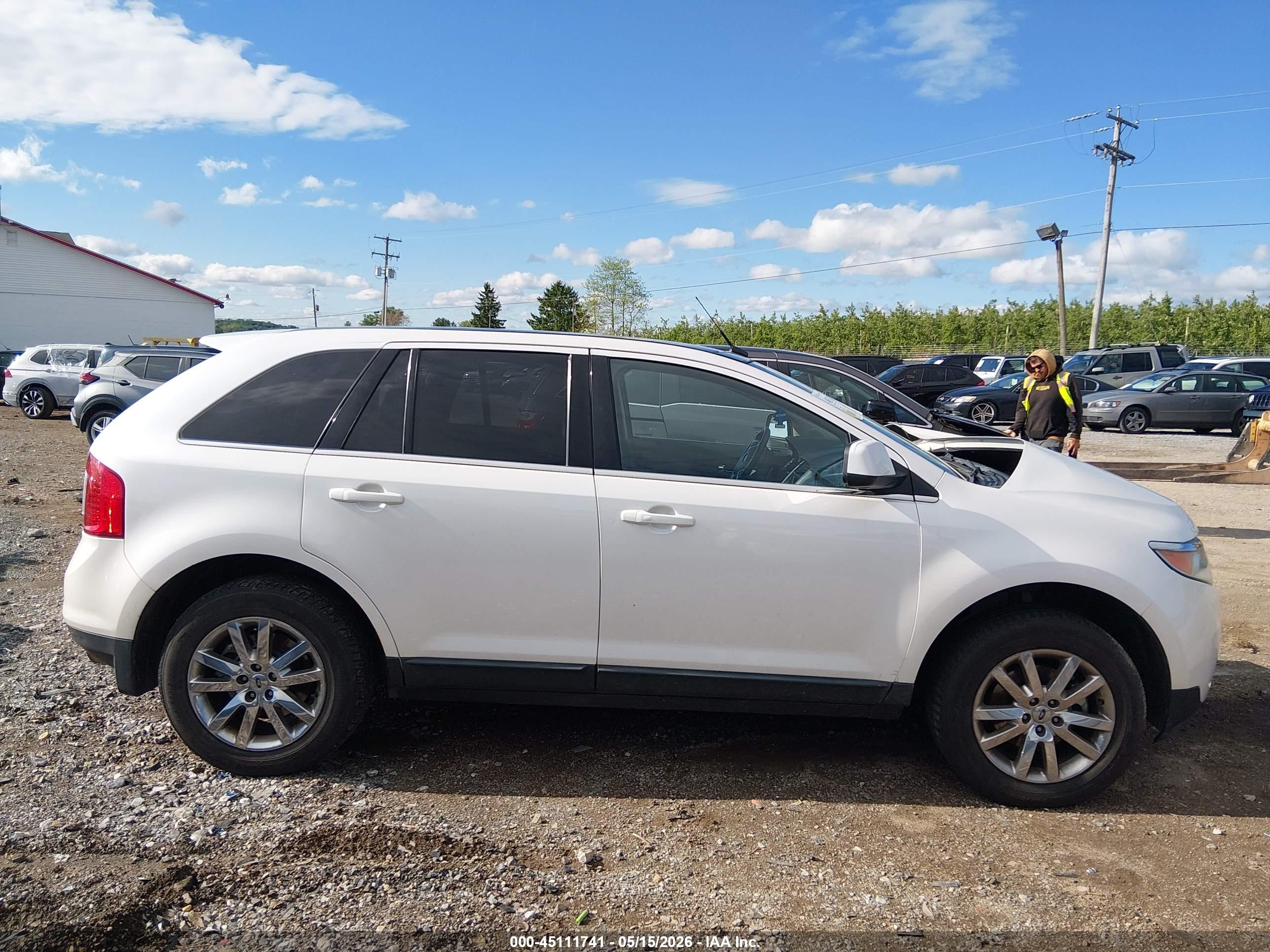 2011 Ford Edge Limited White vin: 2FMDK4KCXBBA22434